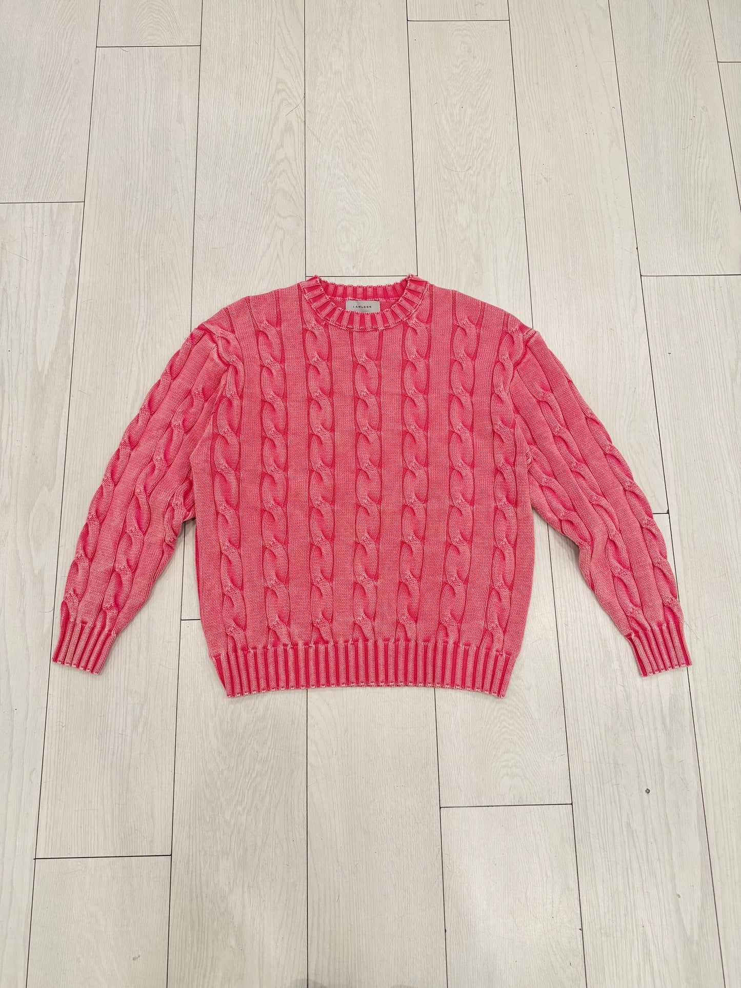 DEJAVU Neon cable-knit sweater