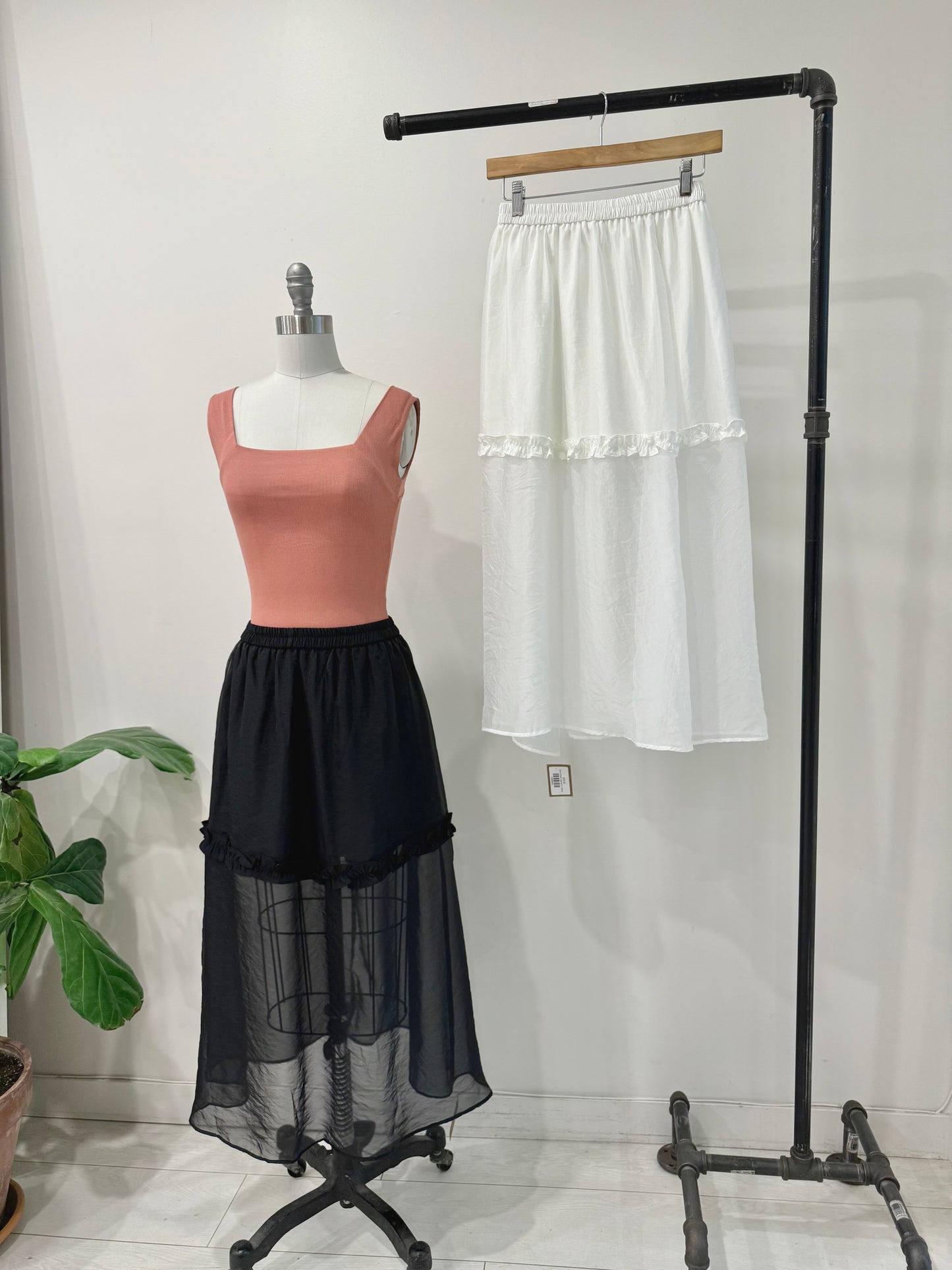 DANI Sheer maxi skirt