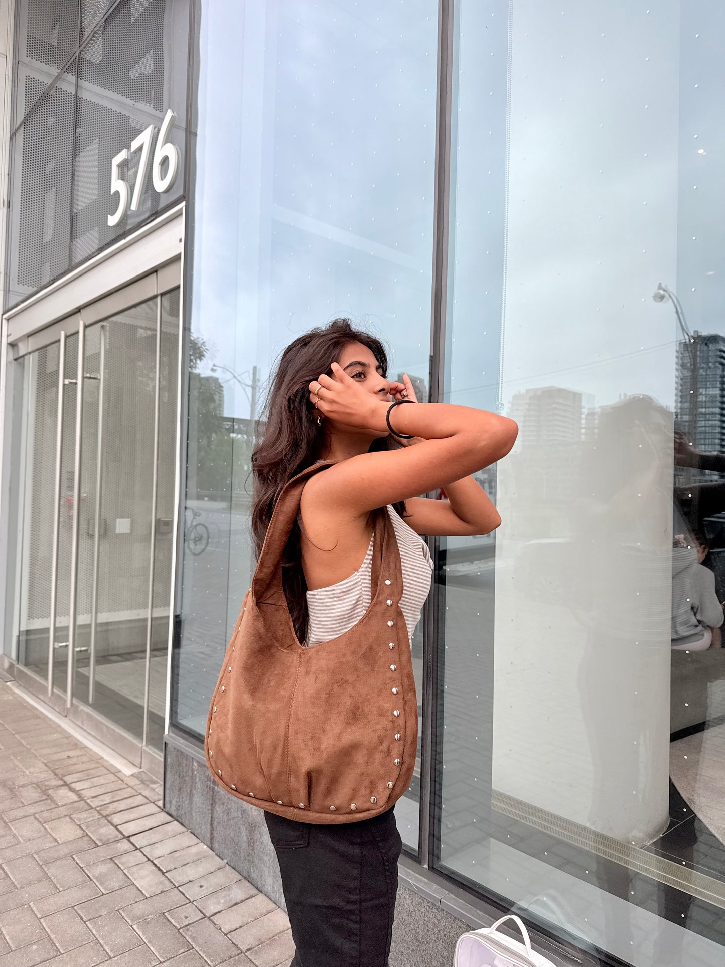 LUMA Suede shoulder bag