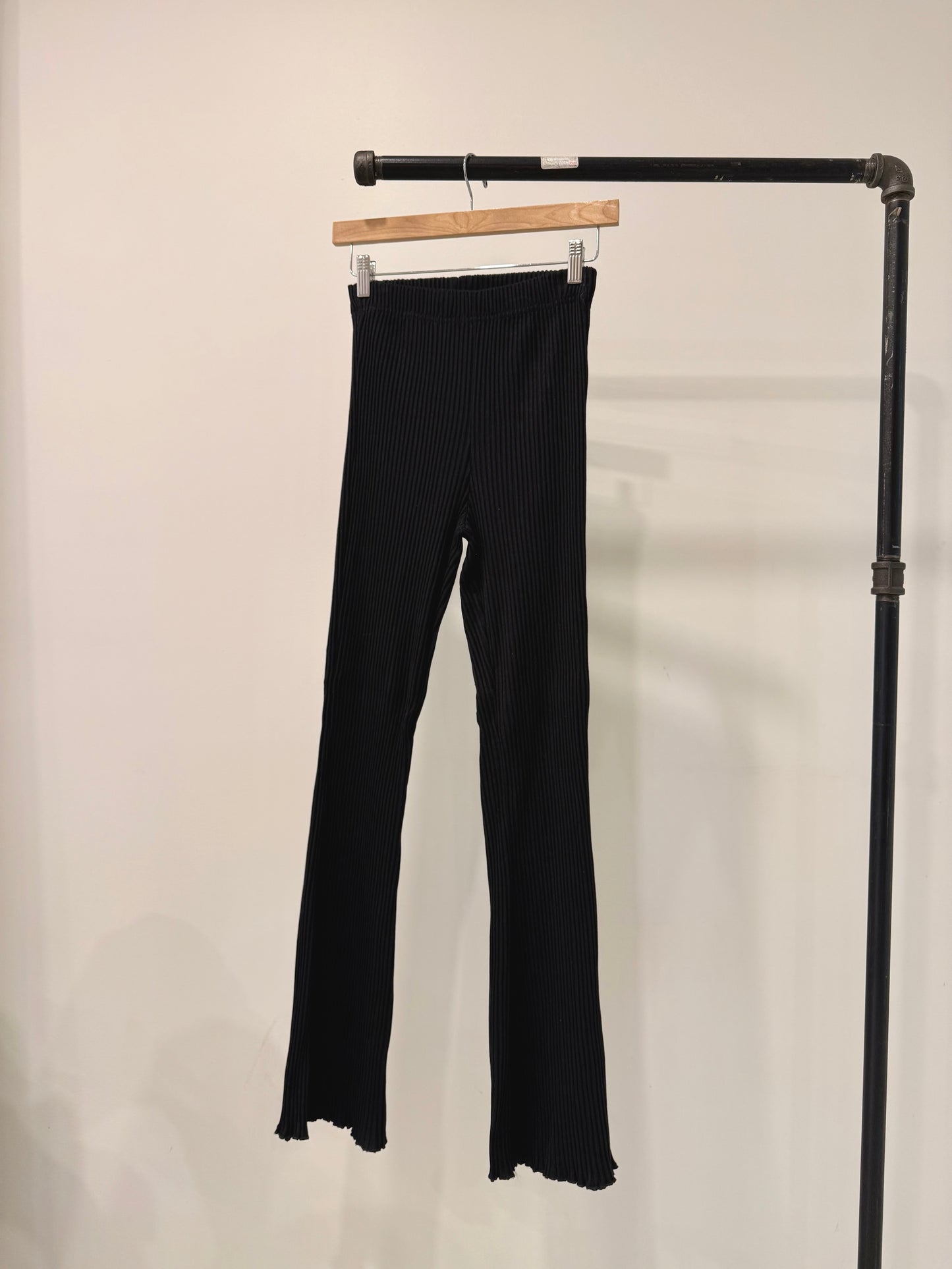 ROZEN Ribbed bootcut tights