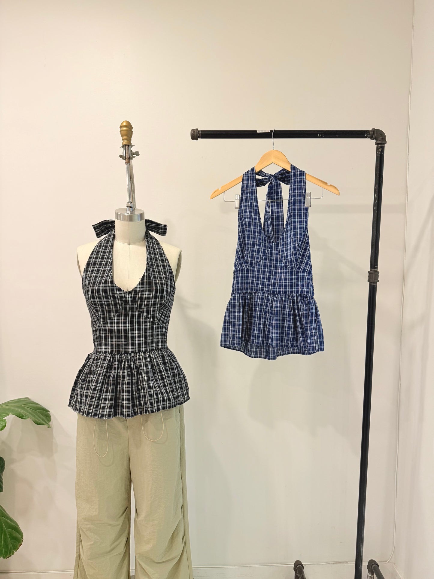 ELEM Plaid halter top