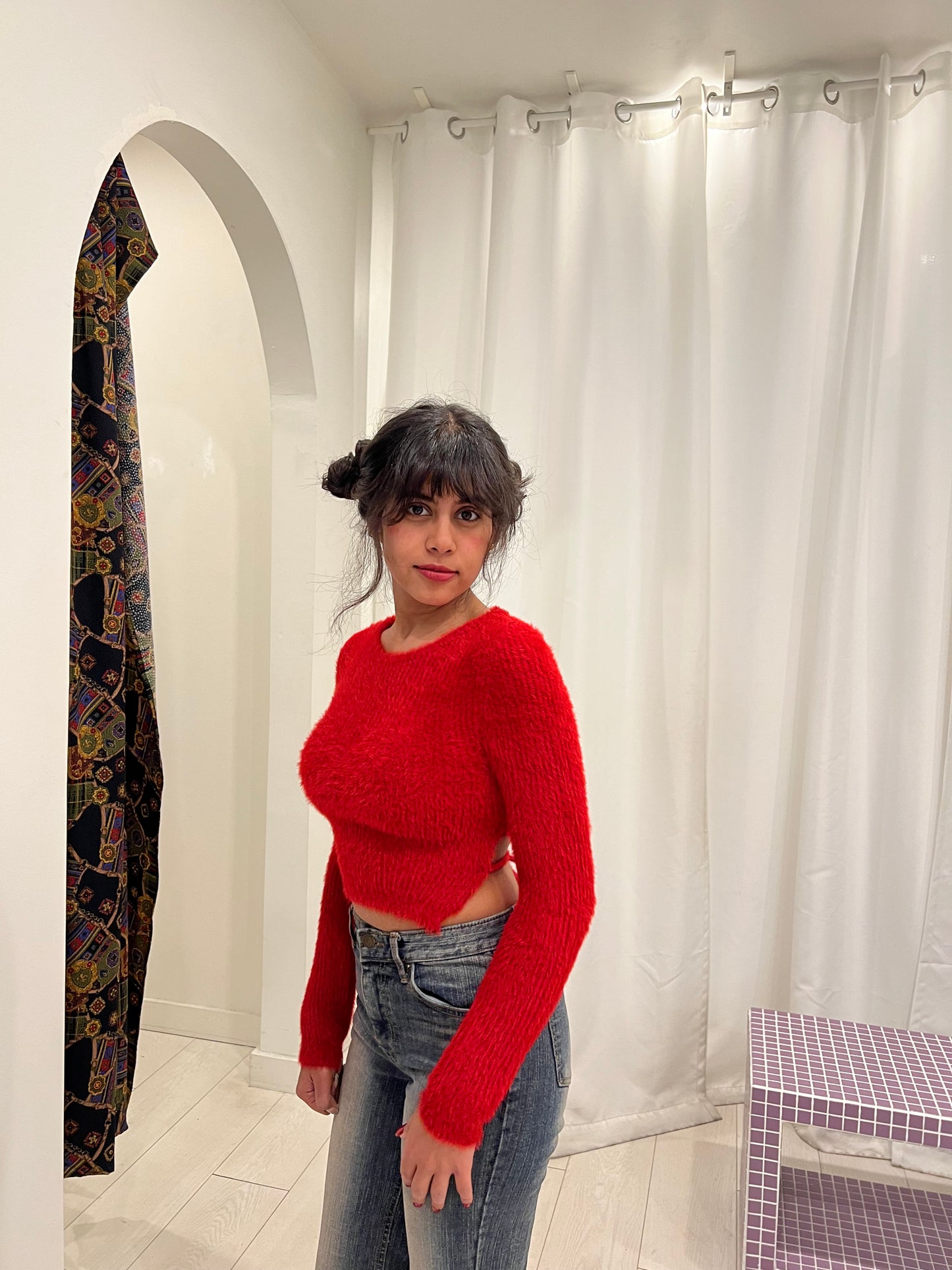 STAIR Backless angora top