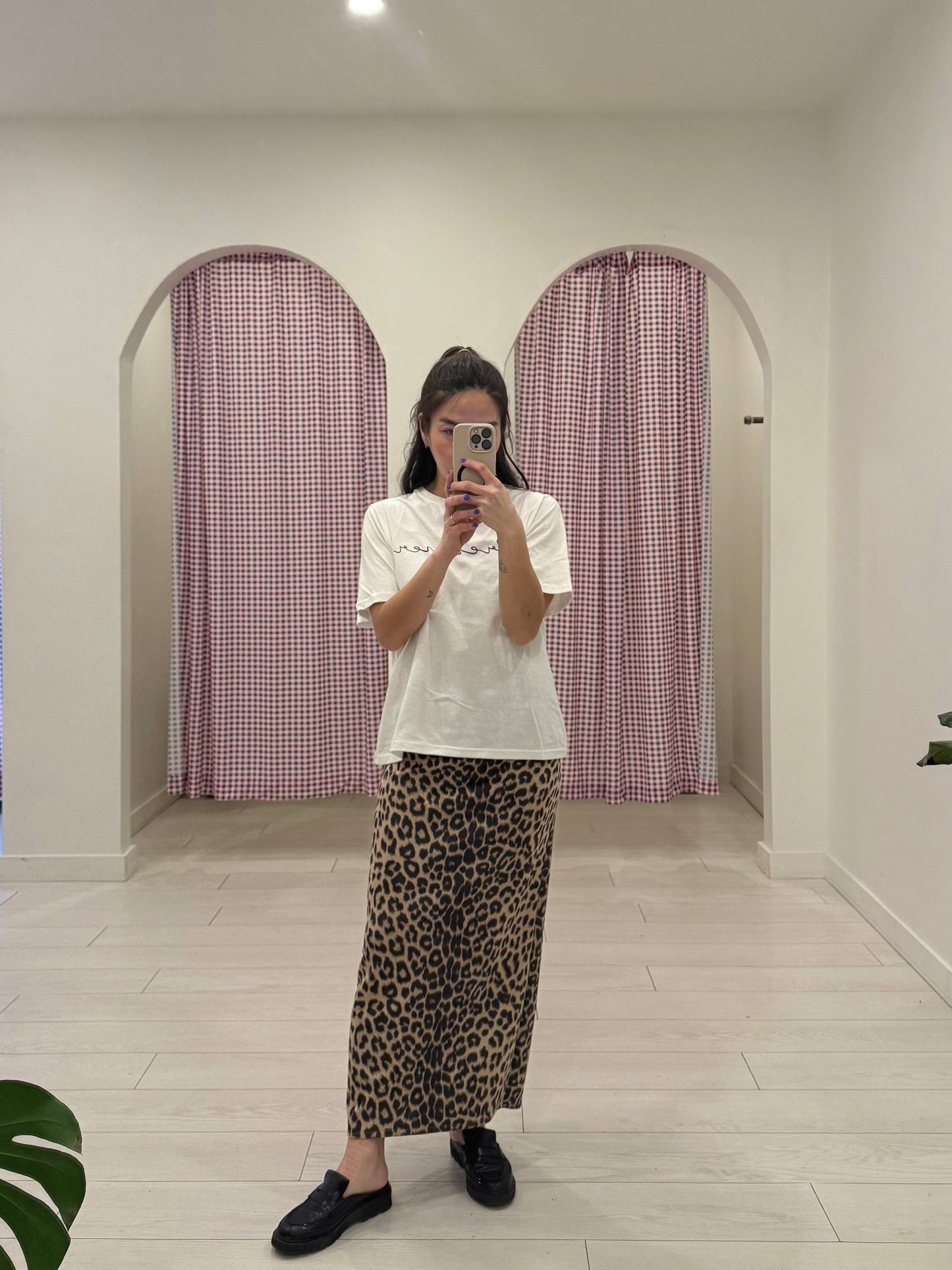 EXIT Cheetah print maxi skirt