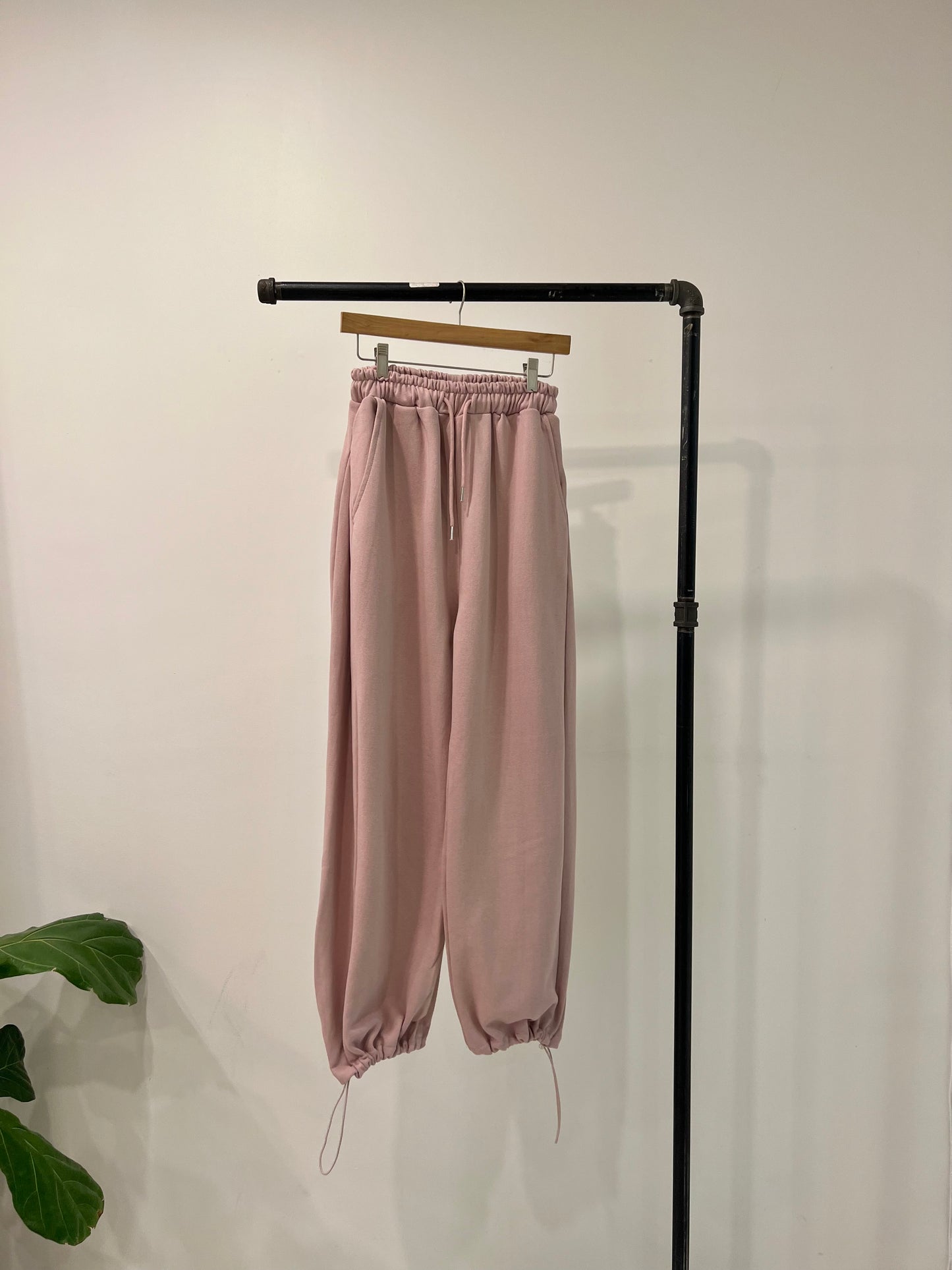 BARRE Wide-Legged Diagonal Seam Trackpants