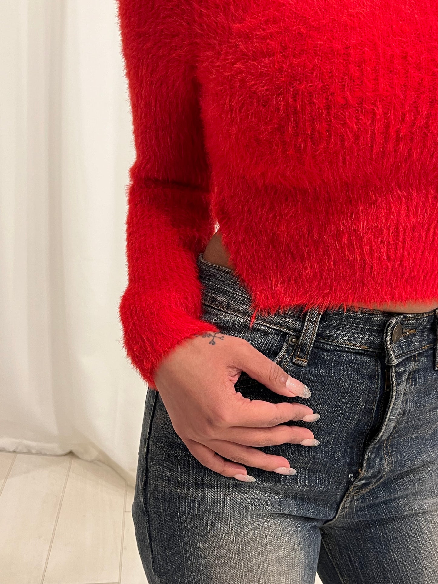STAIR Backless angora top