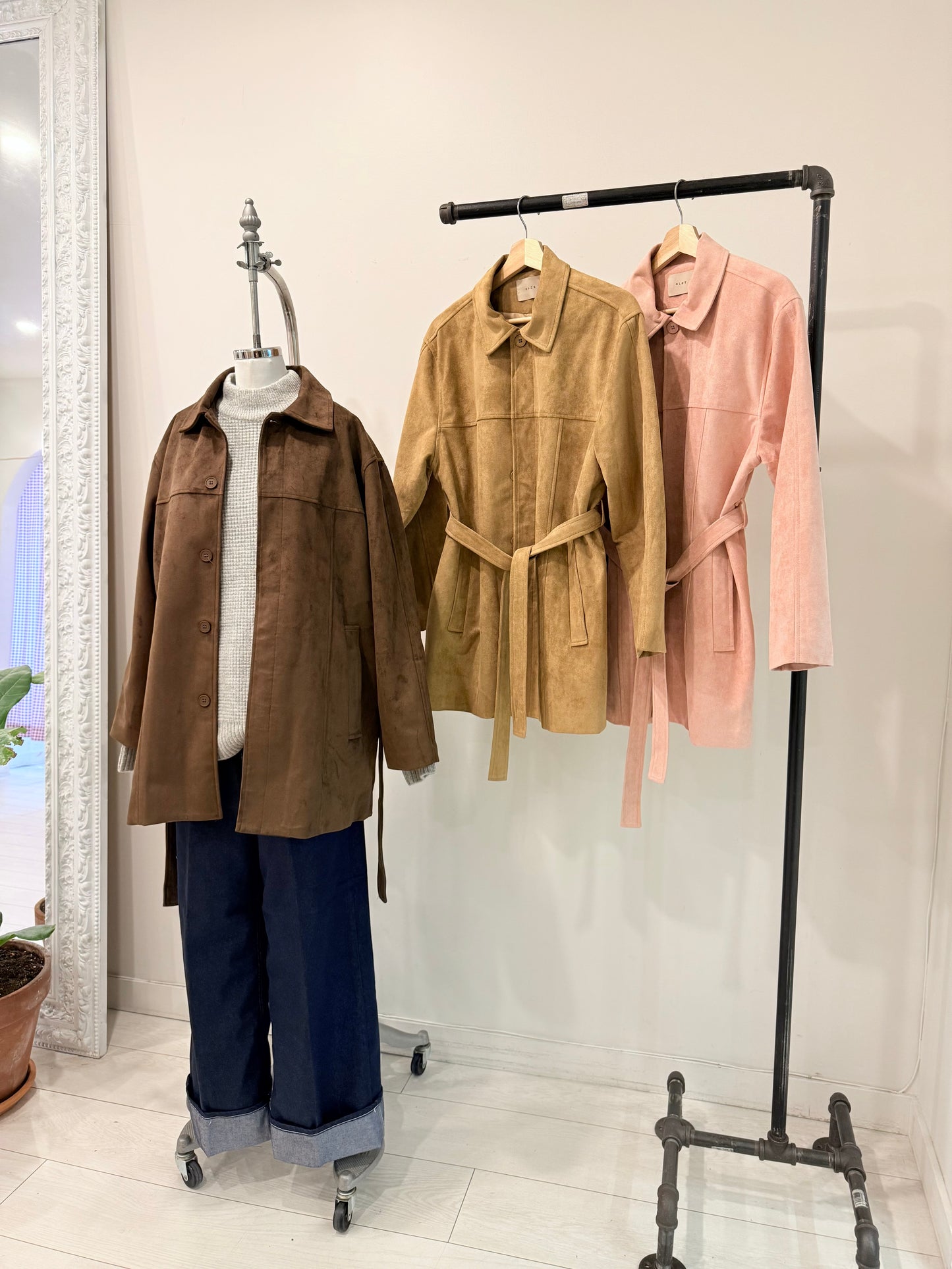 SAINT Vegan suede coat