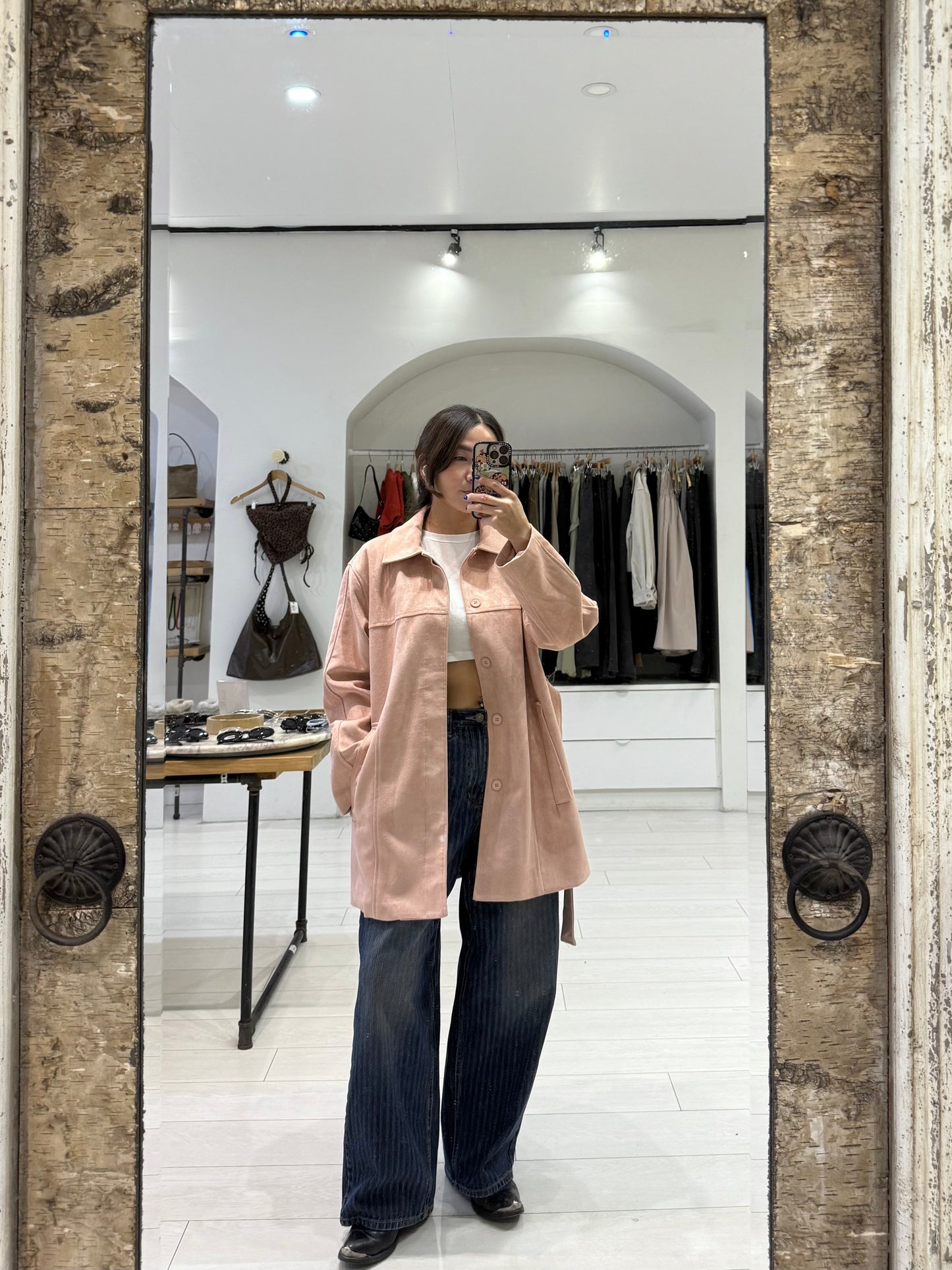 SAINT Vegan suede coat