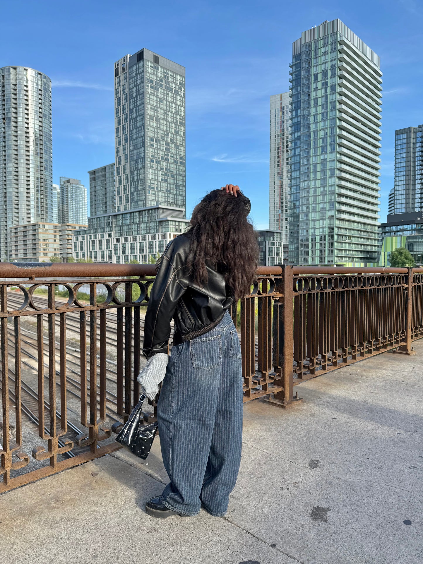 DAM Leather bomber jacket