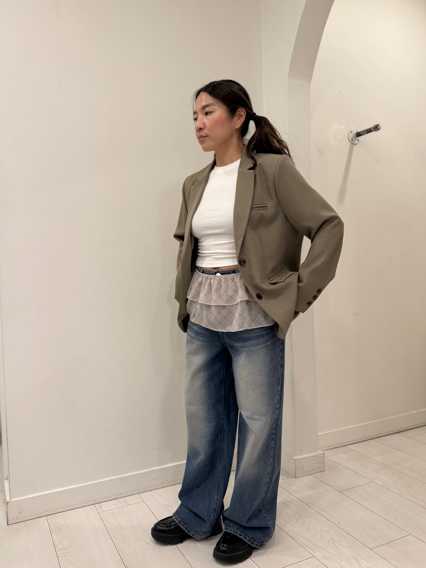 YOCO Overlay micro wrap skirt
