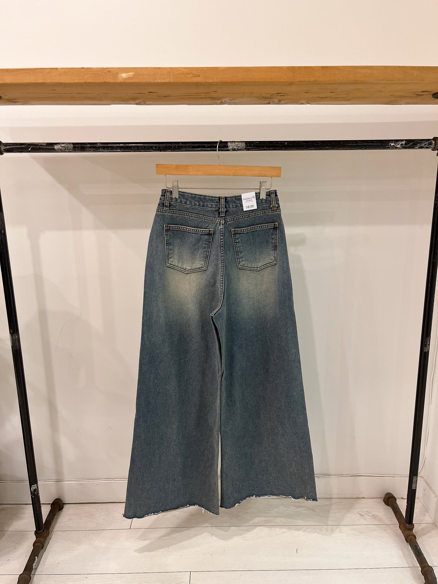 SLICK Acid washed flare jeans