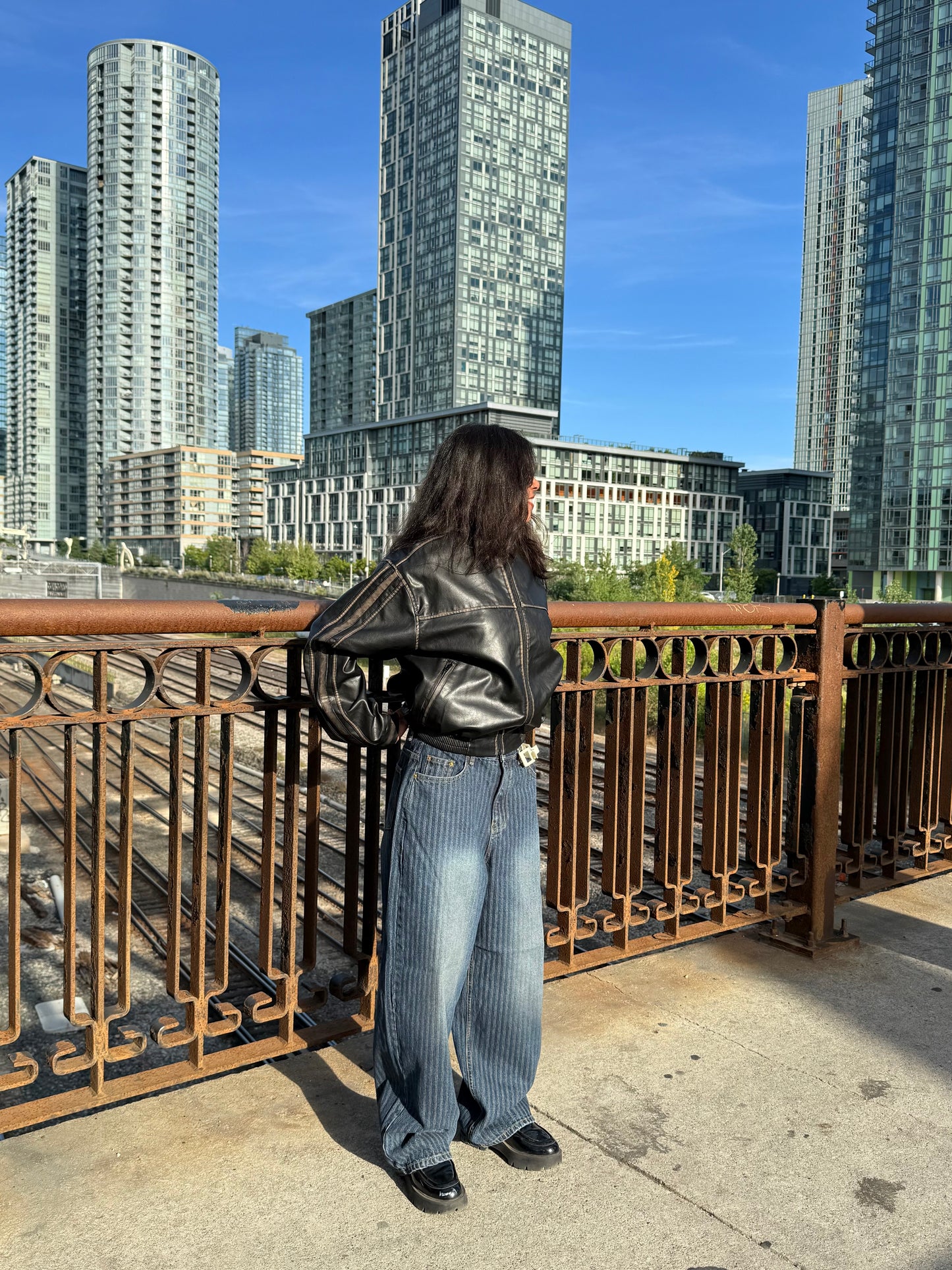 DAM Leather bomber jacket