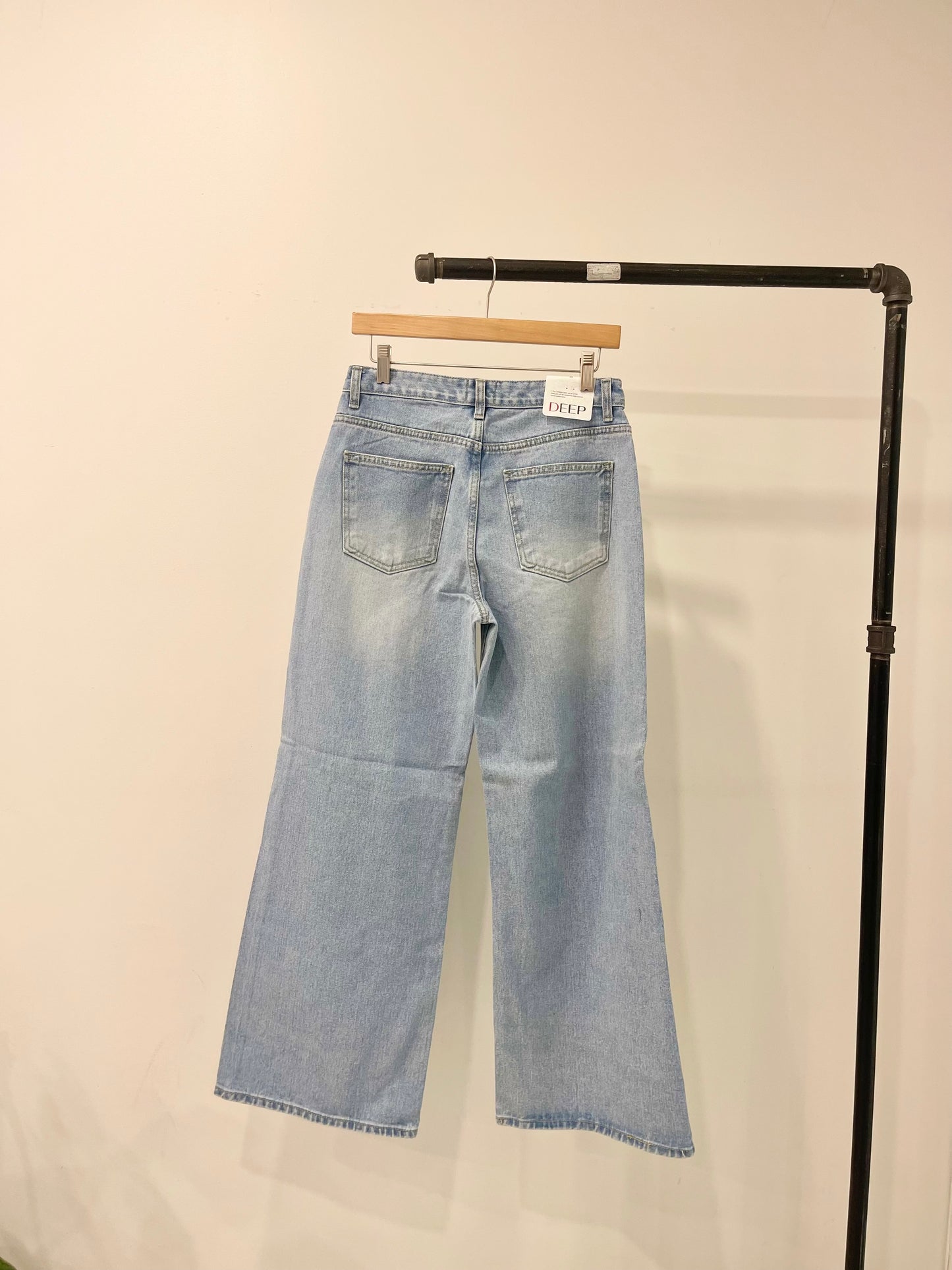 DORA Ripped wide-leg jeans
