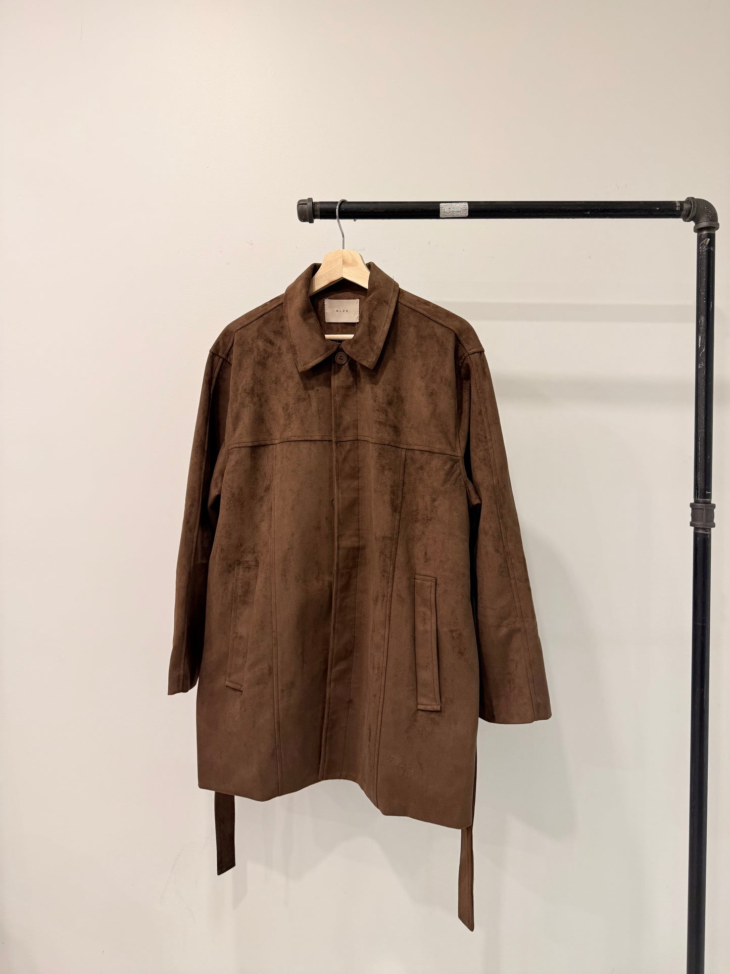 SAINT Vegan suede coat