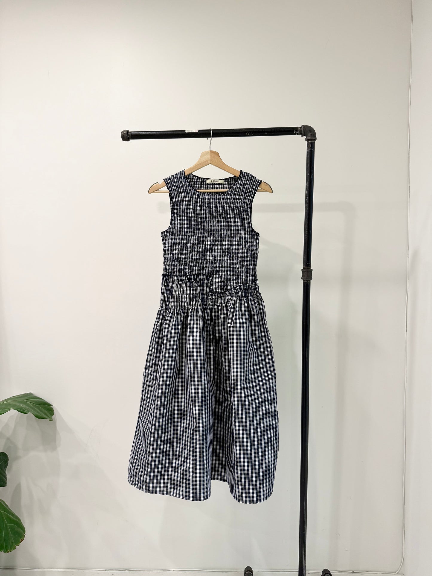 SOMSOM Printed smocked dress