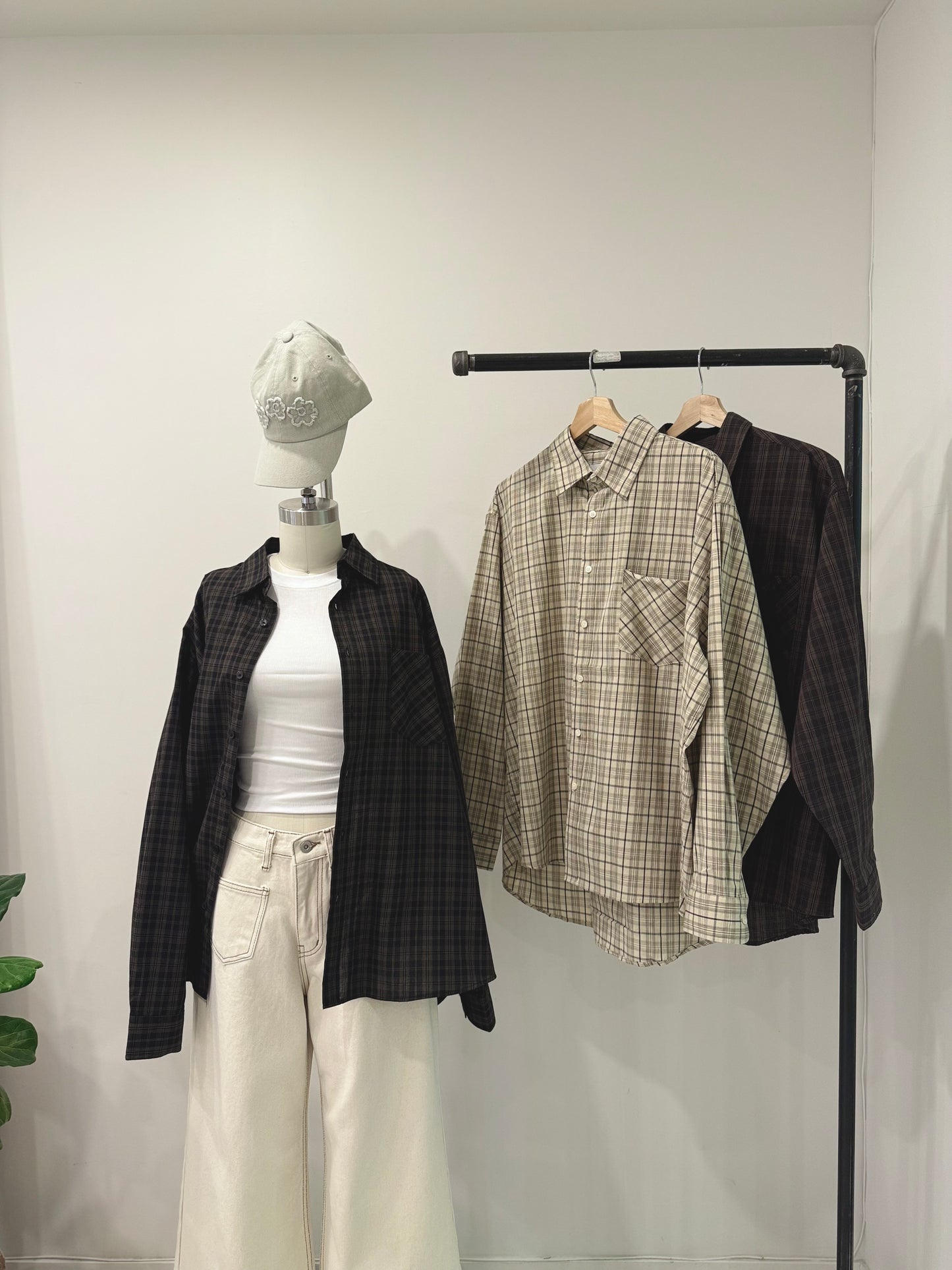 LAO Plaid oversized shirt