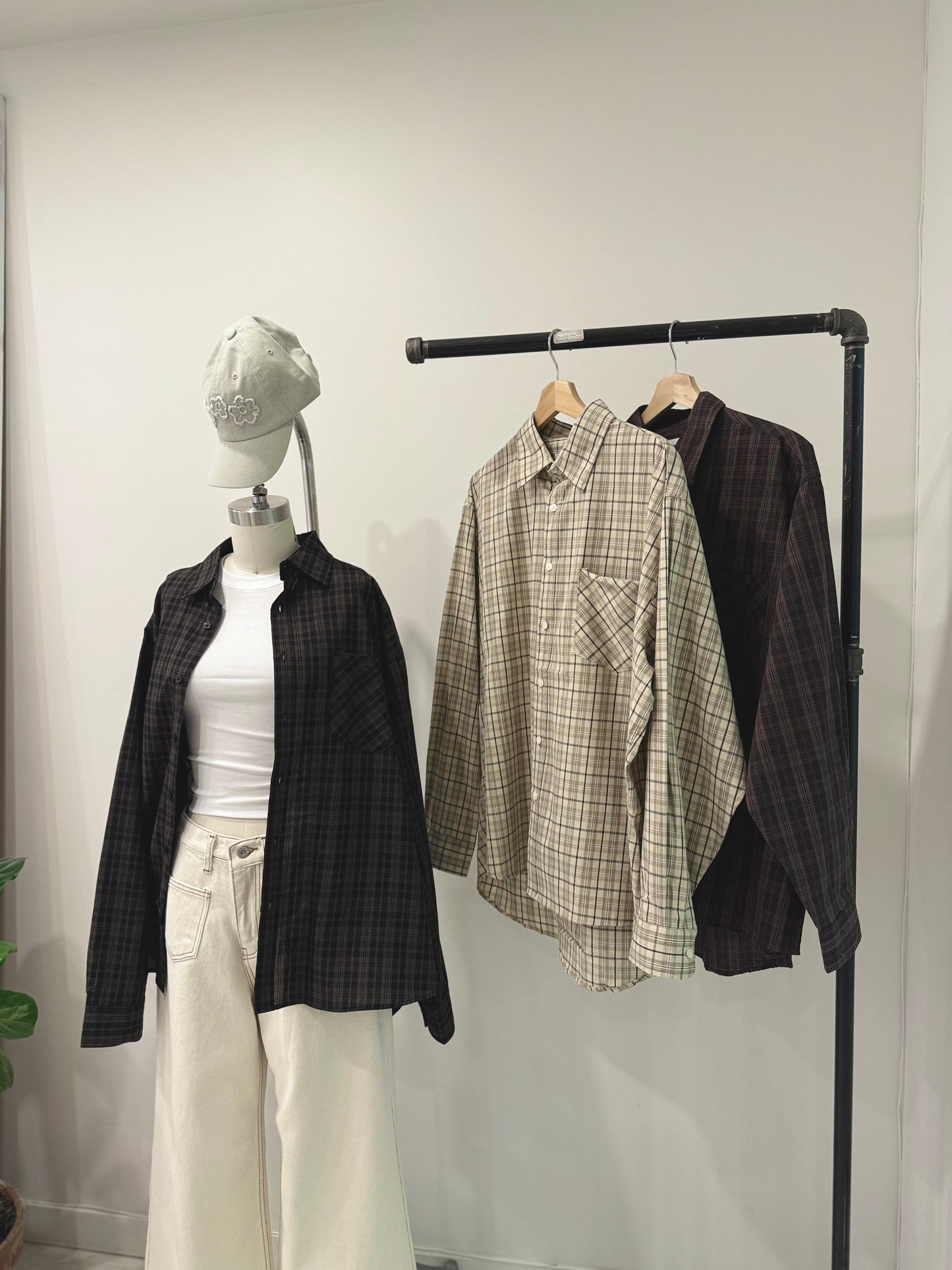 LAO Plaid oversized shirt
