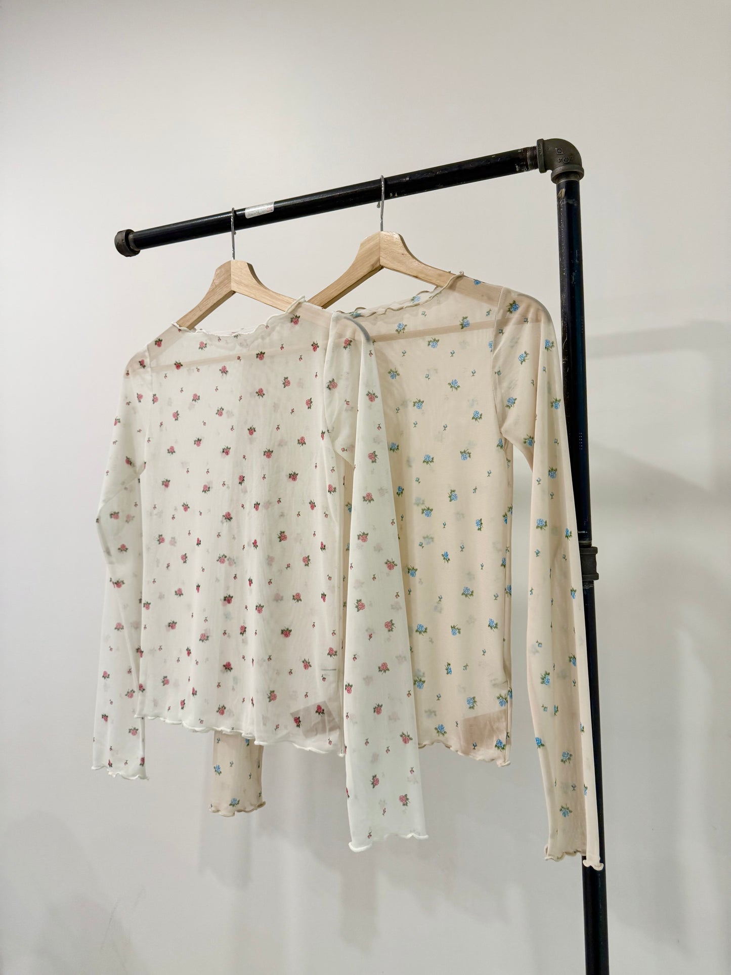 LIREN Floral mesh top