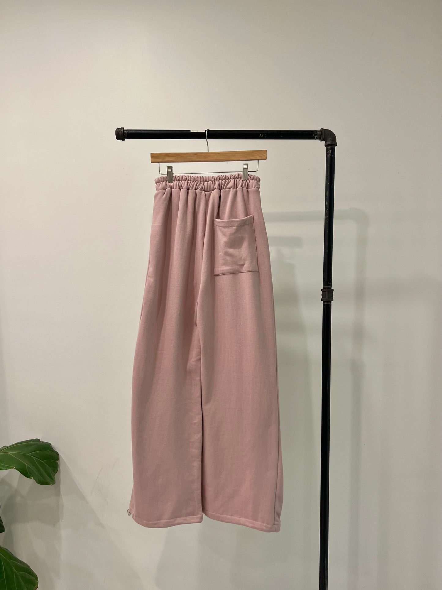 BARRE Wide-Legged Diagonal Seam Trackpants