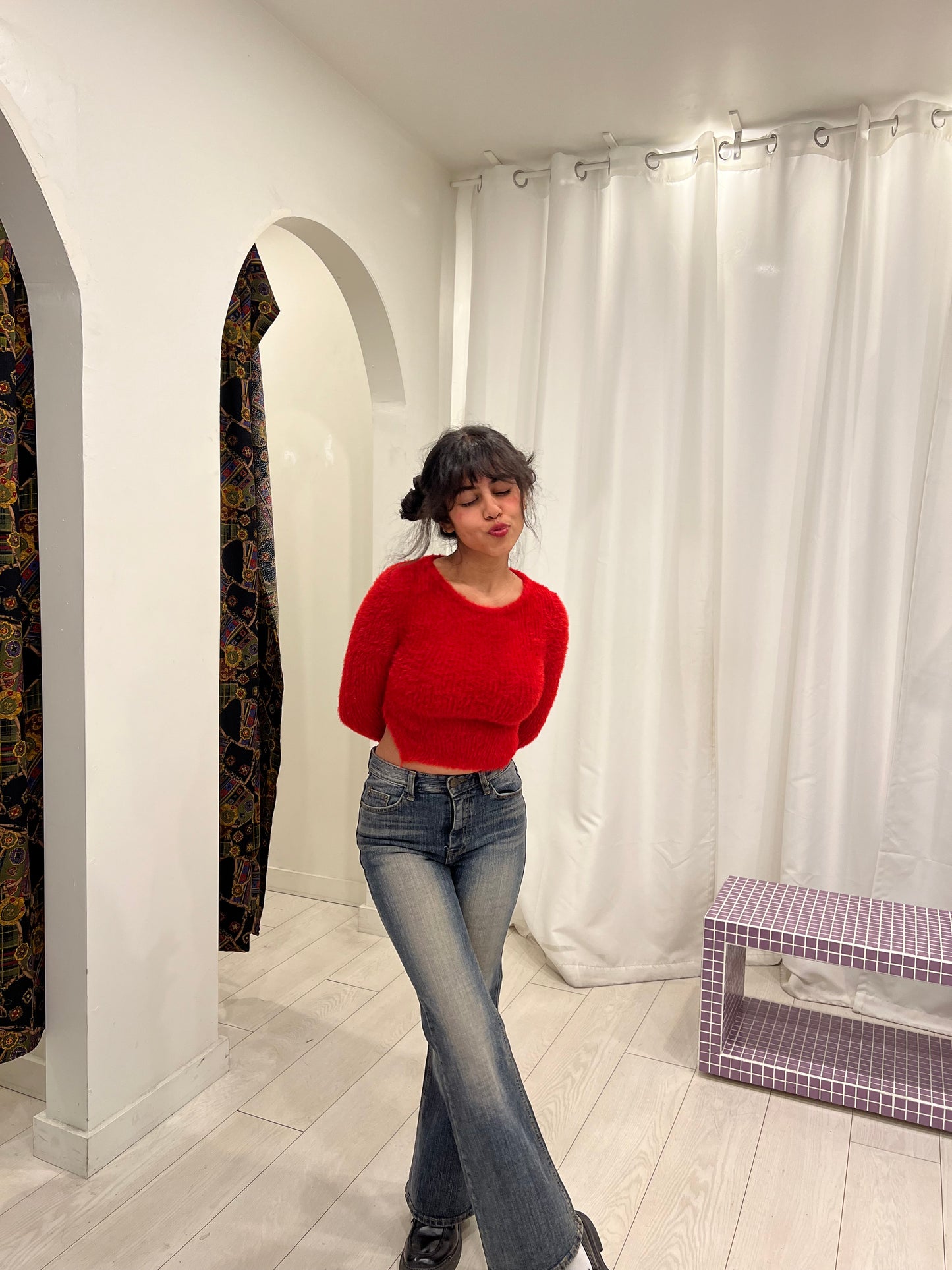 STAIR Backless angora top