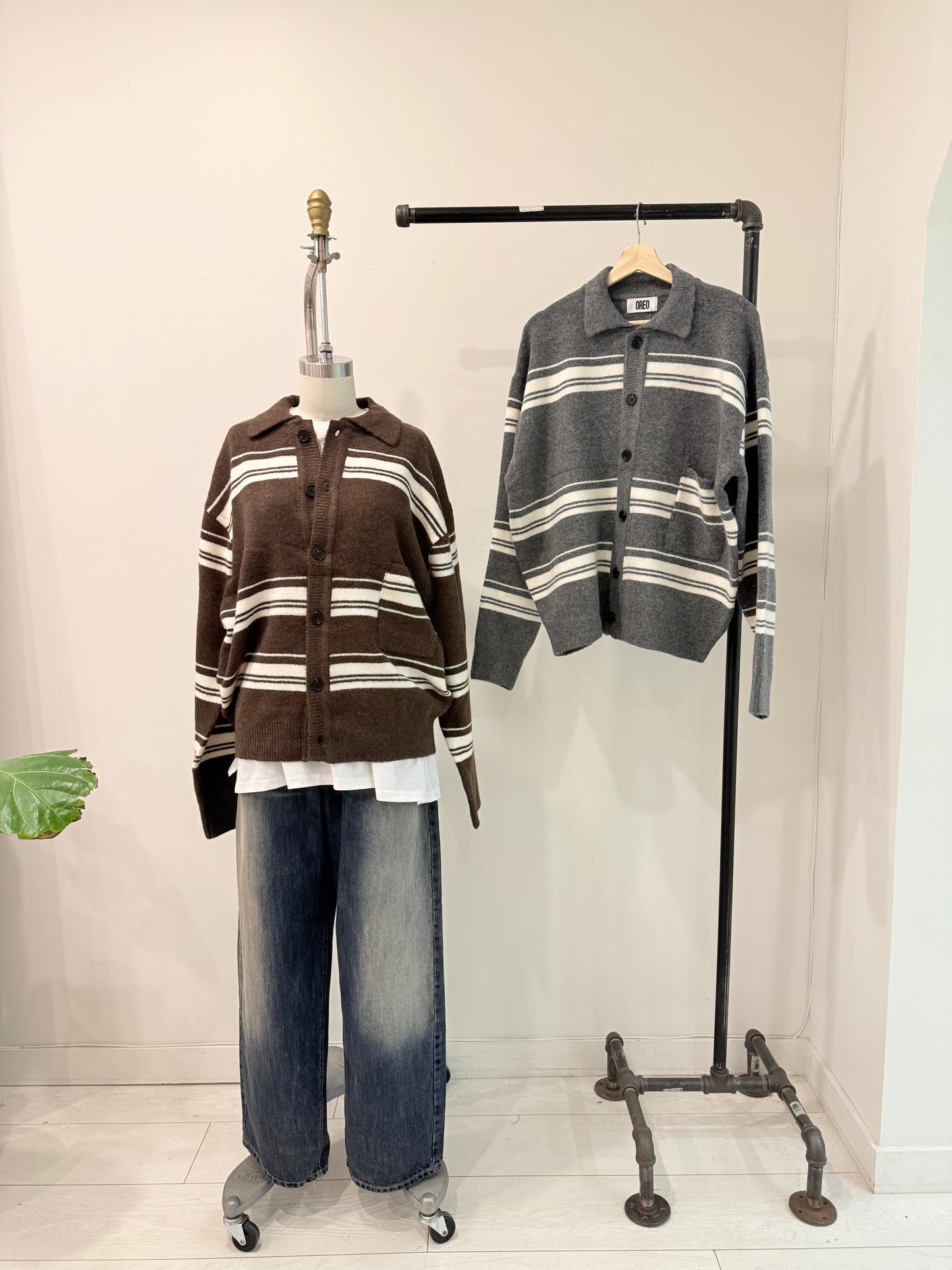 SAVANA Stripe cardigan