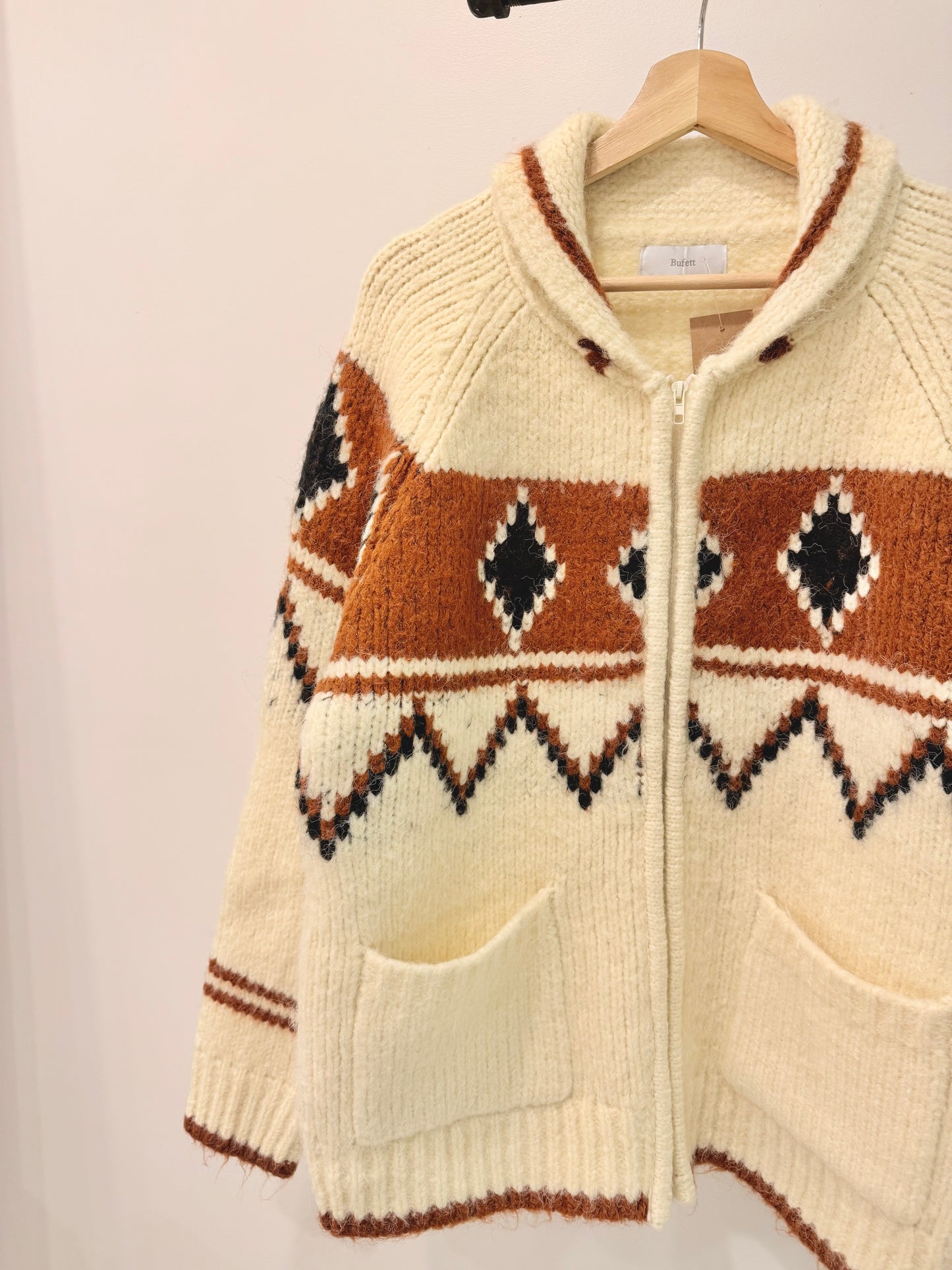 GOLDEN Heavy zip-up sweater