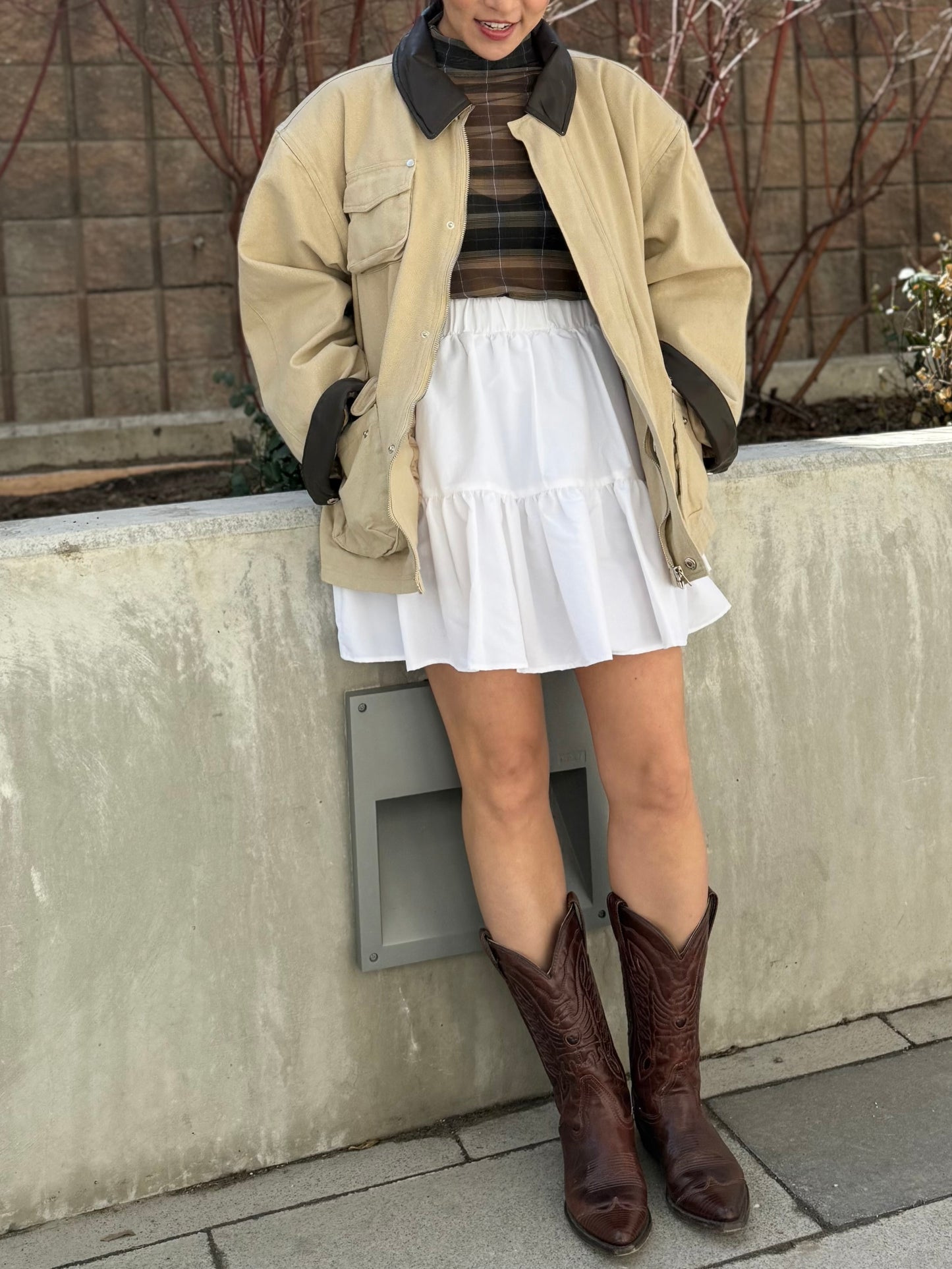 CELLO Tiered mini skirt