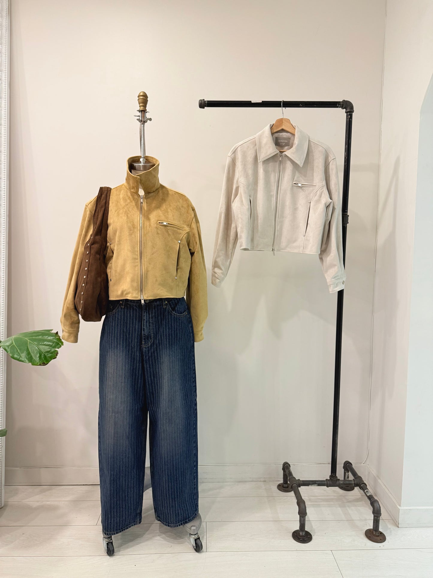 WHY Suede bomber jacket