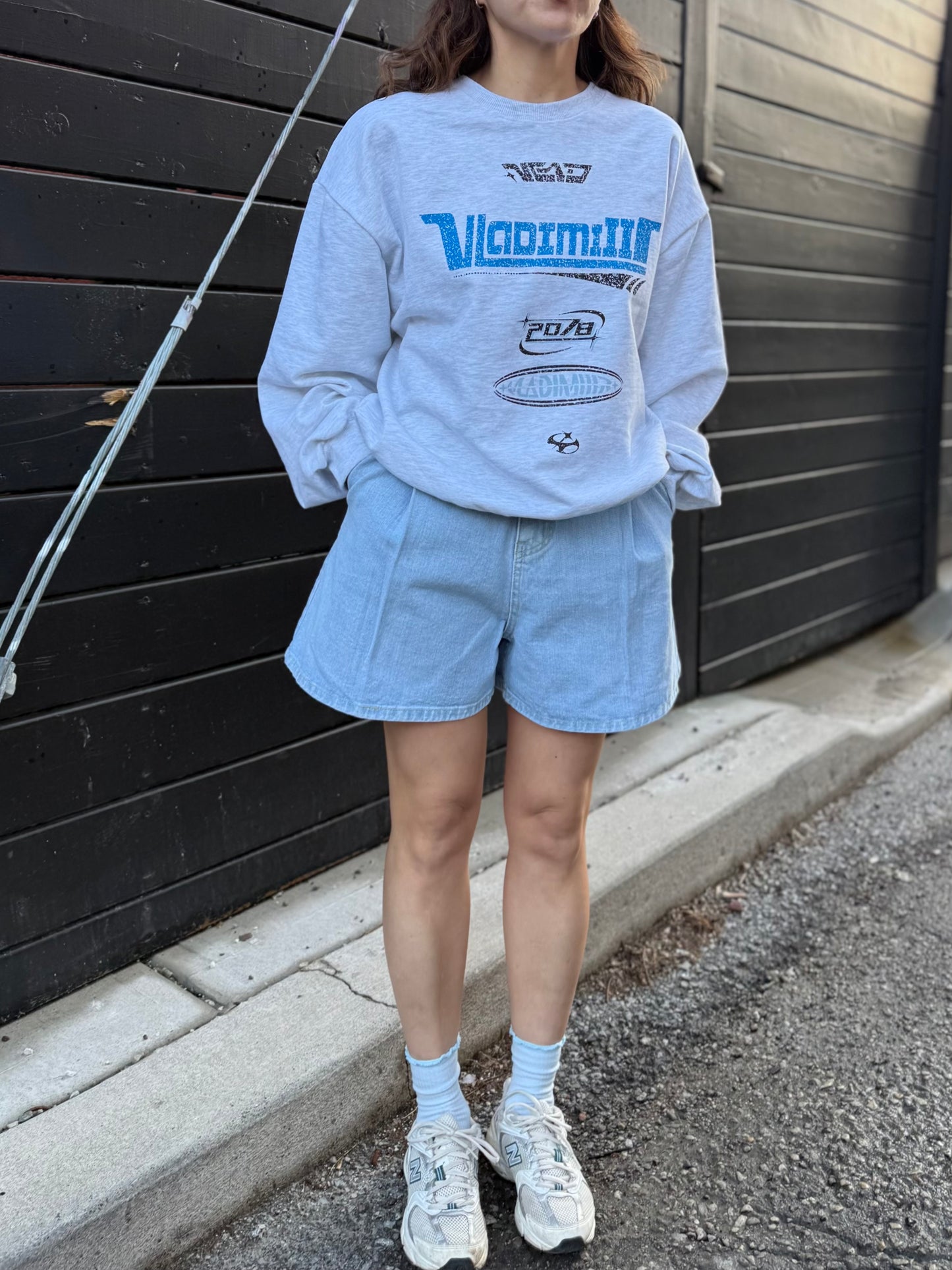 NABY Pleated jean shorts