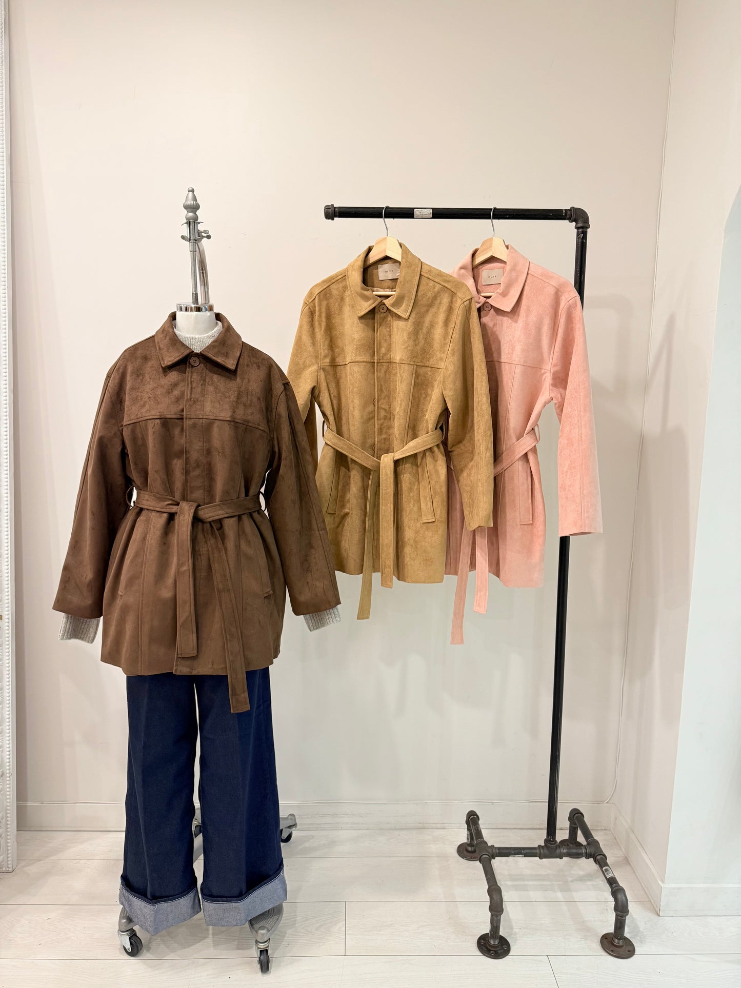 SAINT Vegan suede coat
