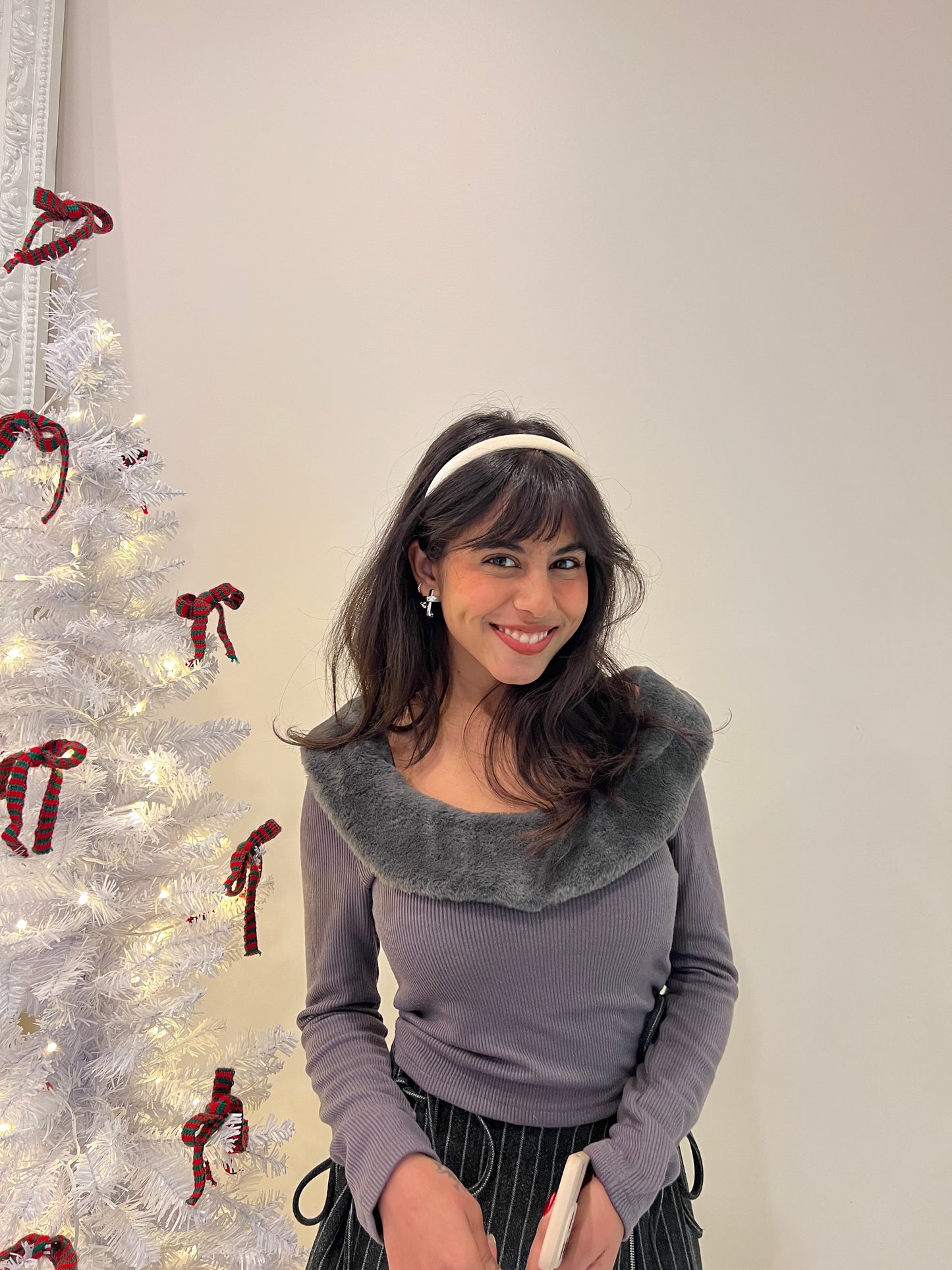 GIANNA Fur collar top