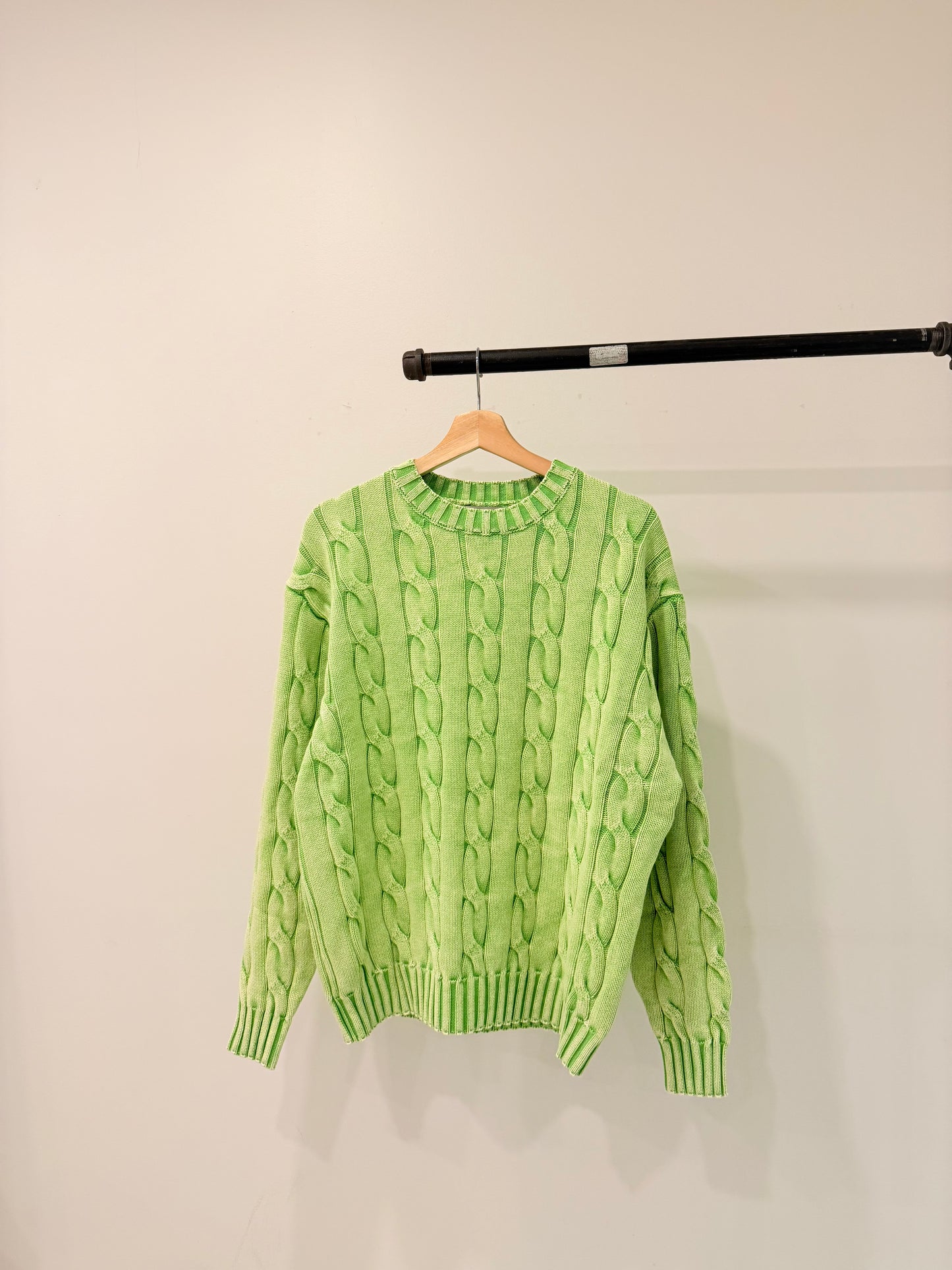 DEJAVU Neon cable-knit sweater