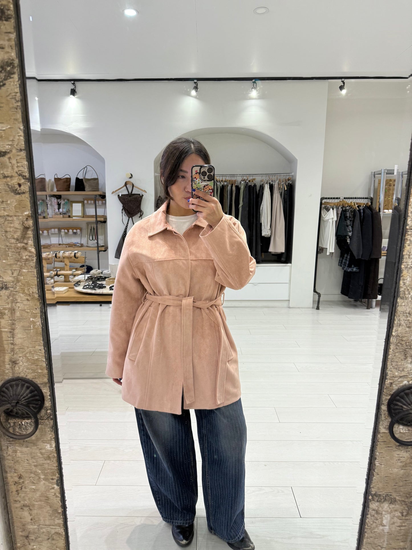 SAINT Vegan suede coat