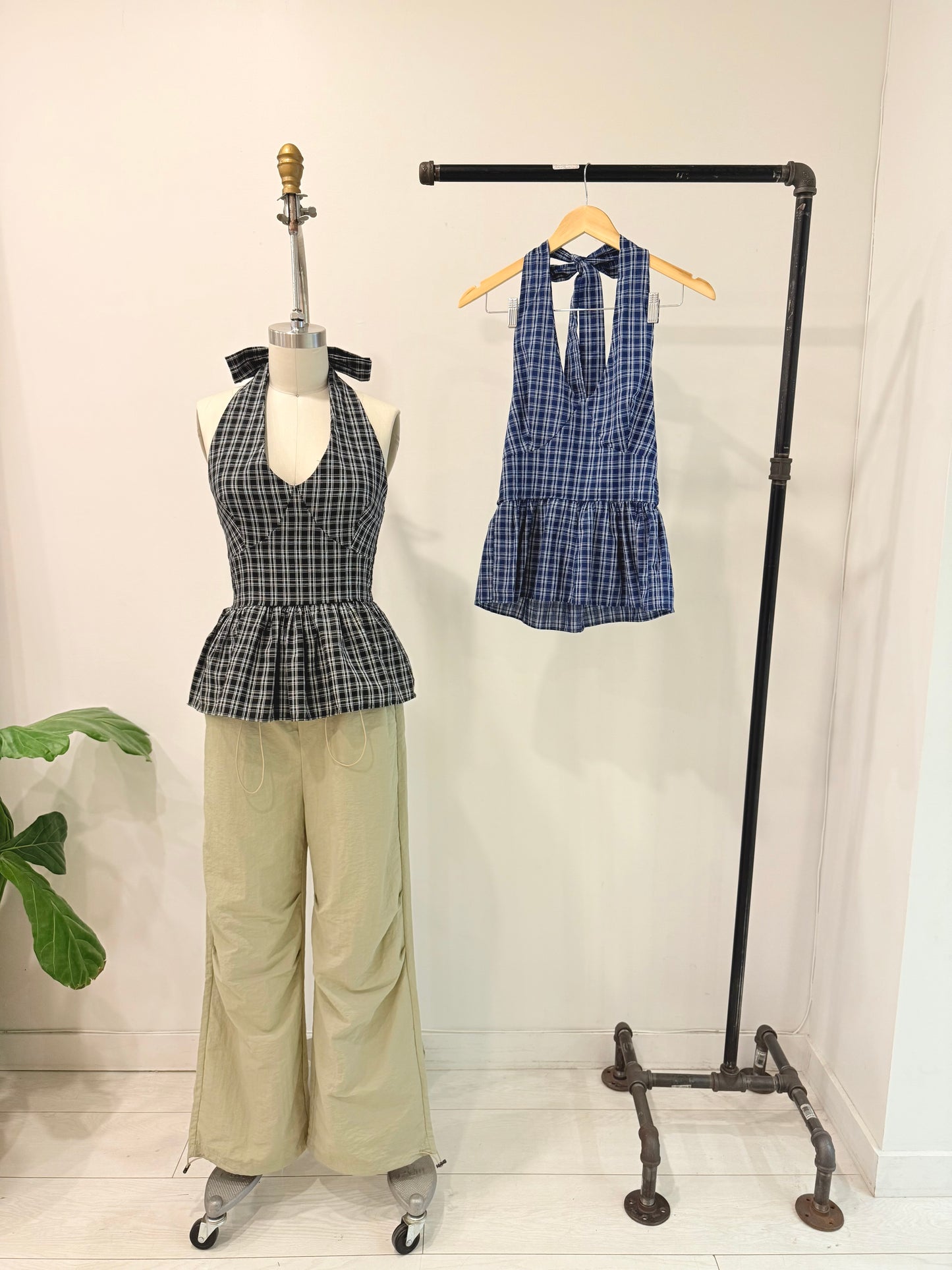 ELEM Plaid halter top