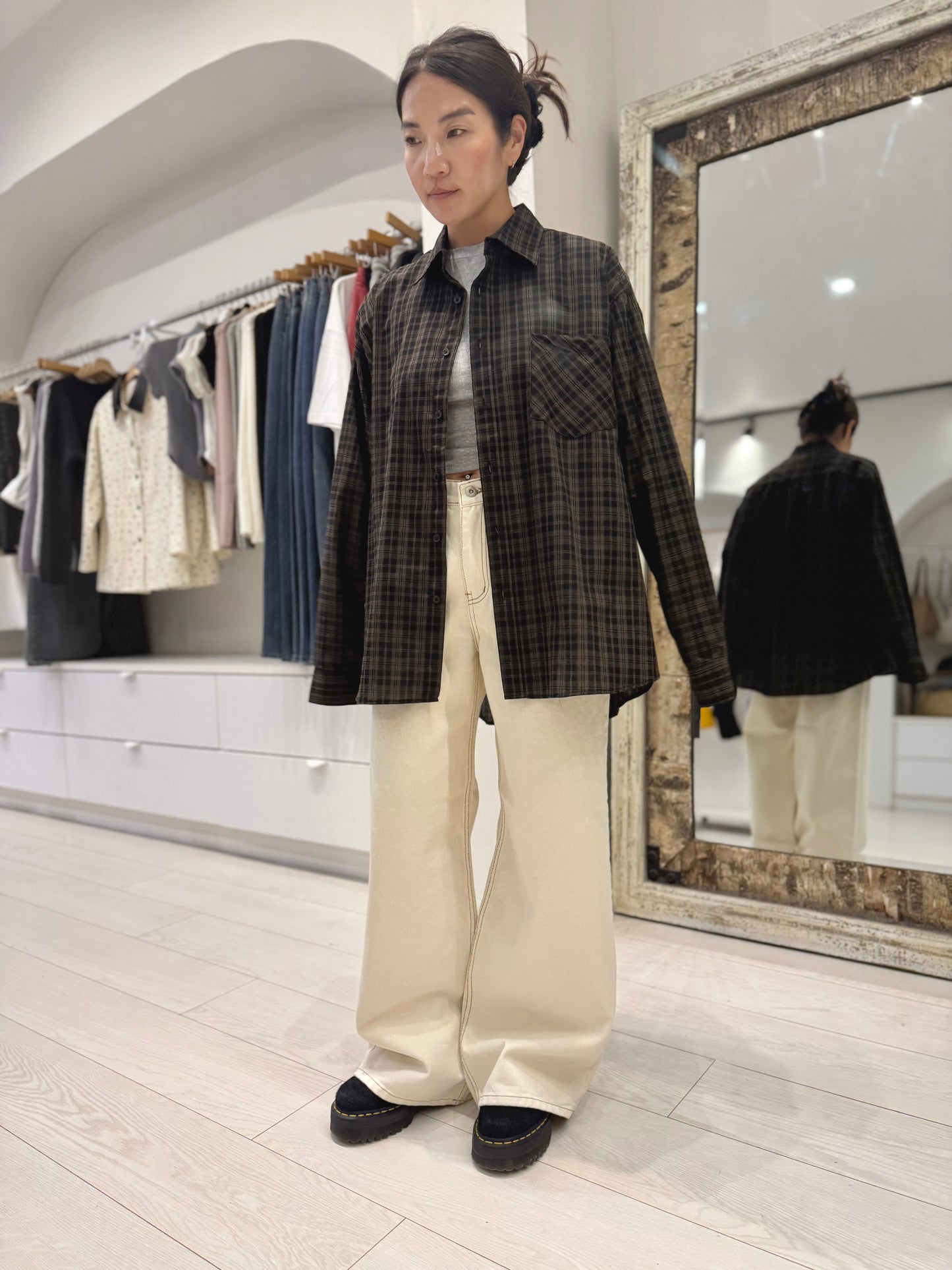 LAO Plaid oversized shirt