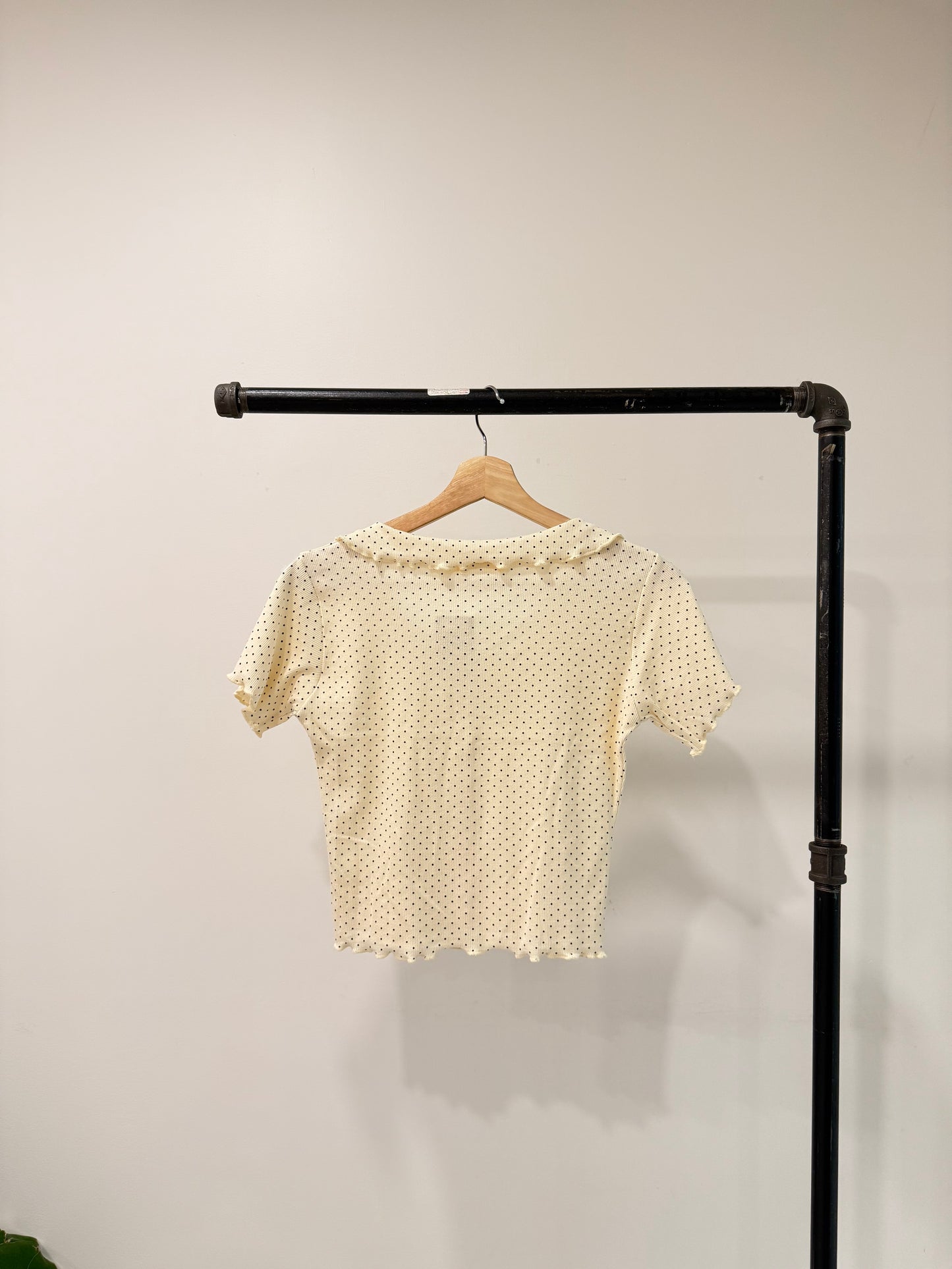 BLUSH Polkadot collar top