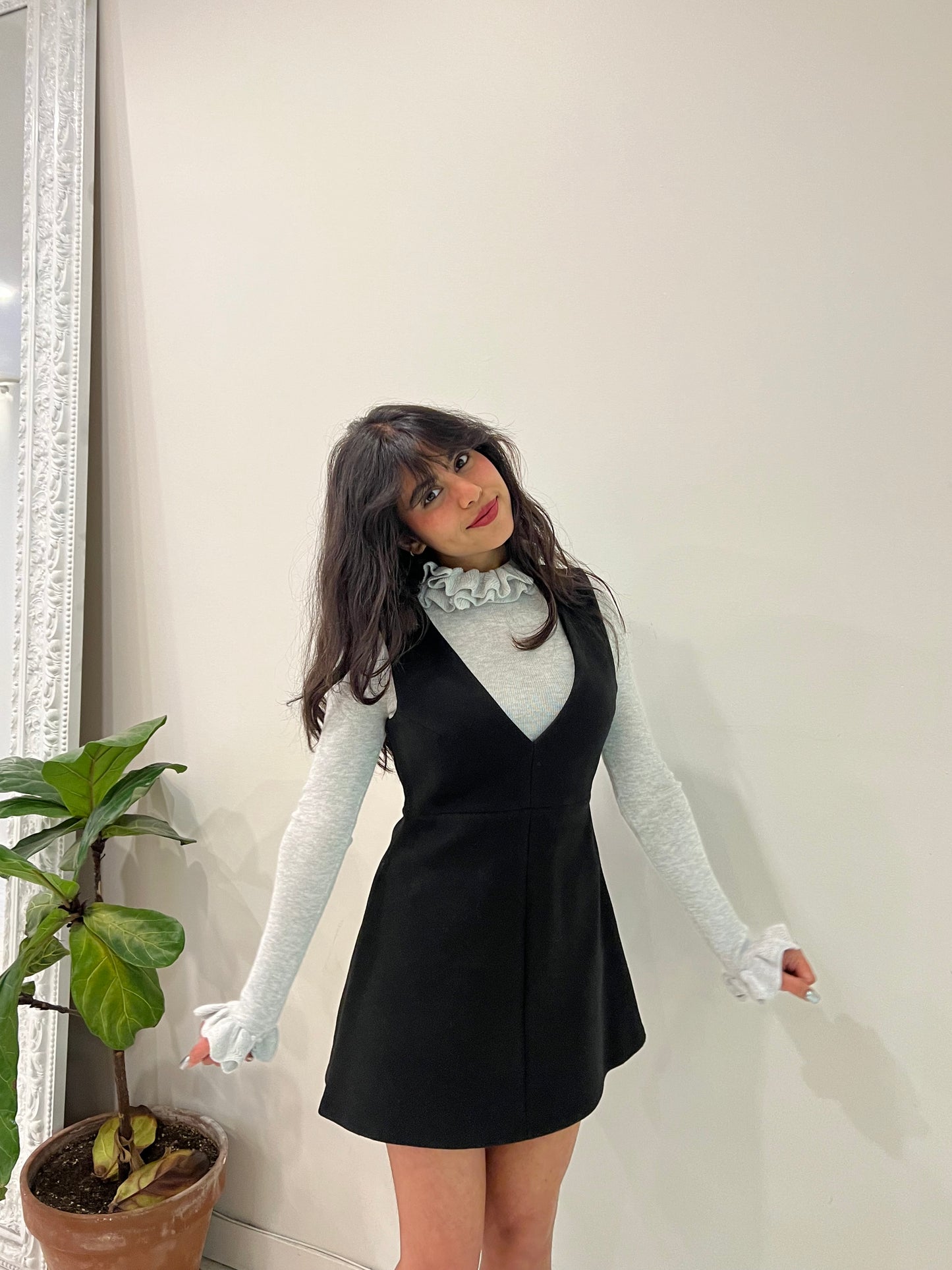 AURORA Wool mini dress