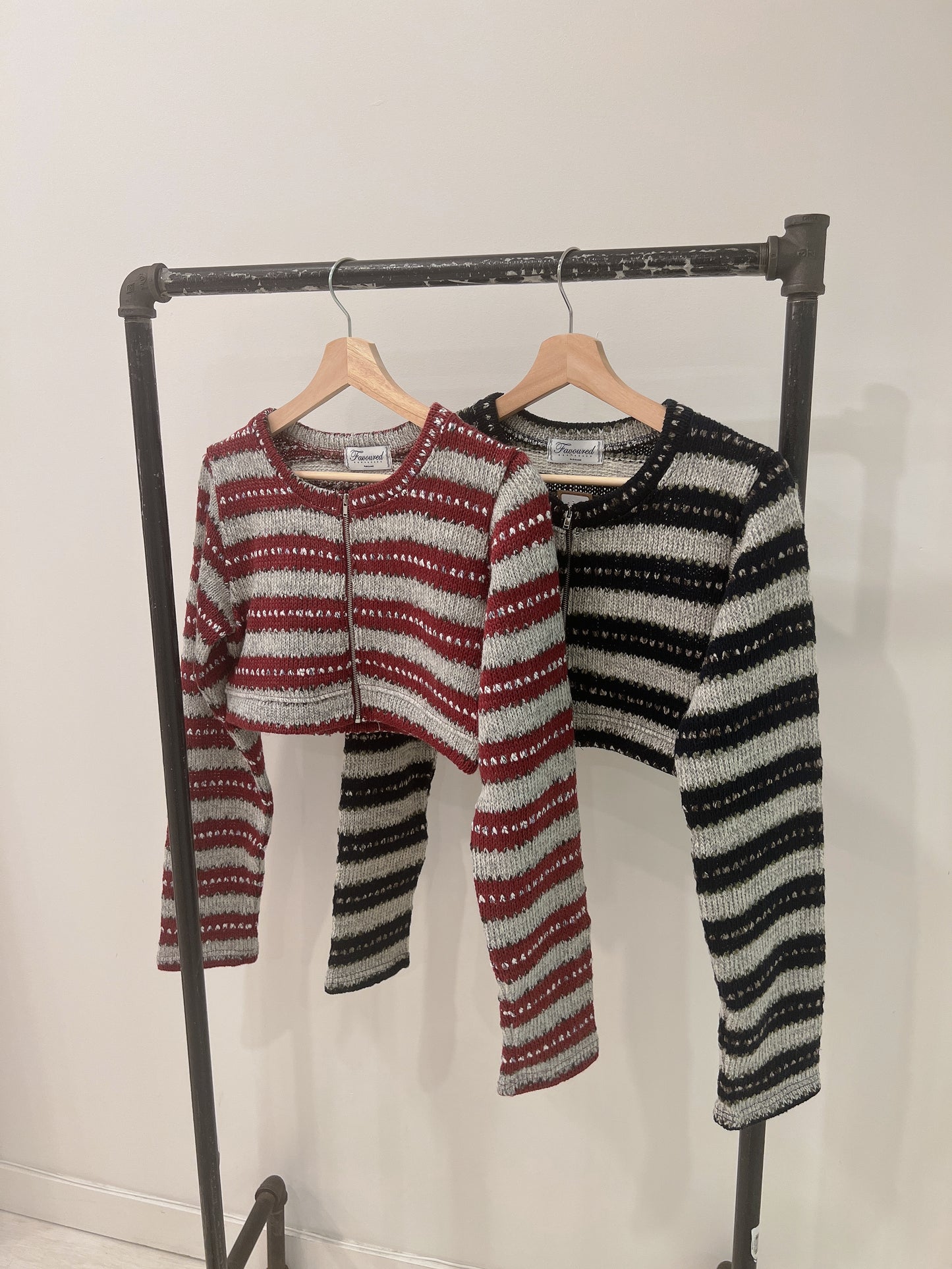 ERIN Cropped zip-up sweater