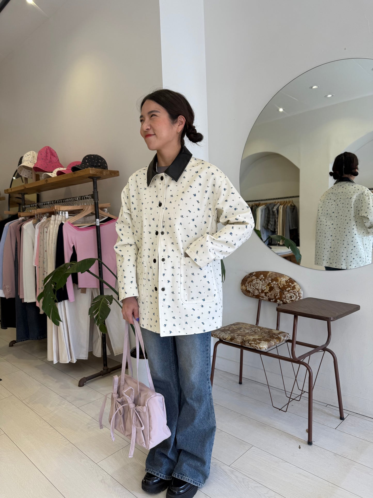 EWON Floral print work jacket