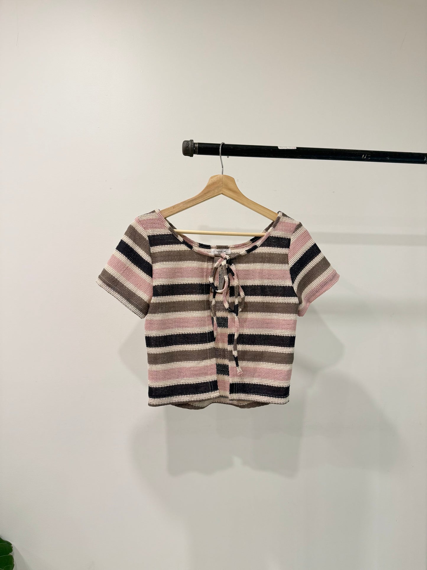 FANTO Stripe tie cardigan