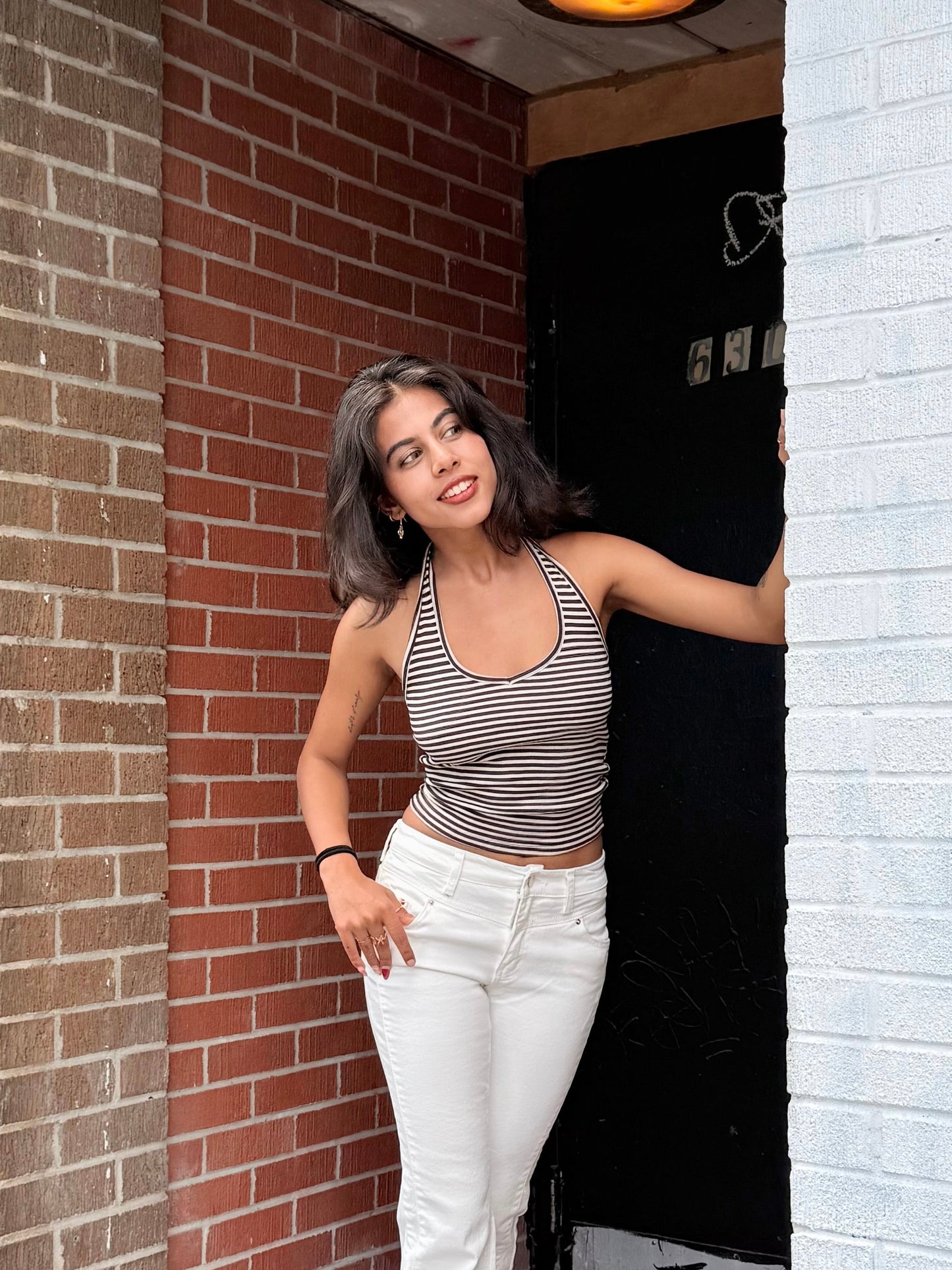 LIFTY Stripe halter top