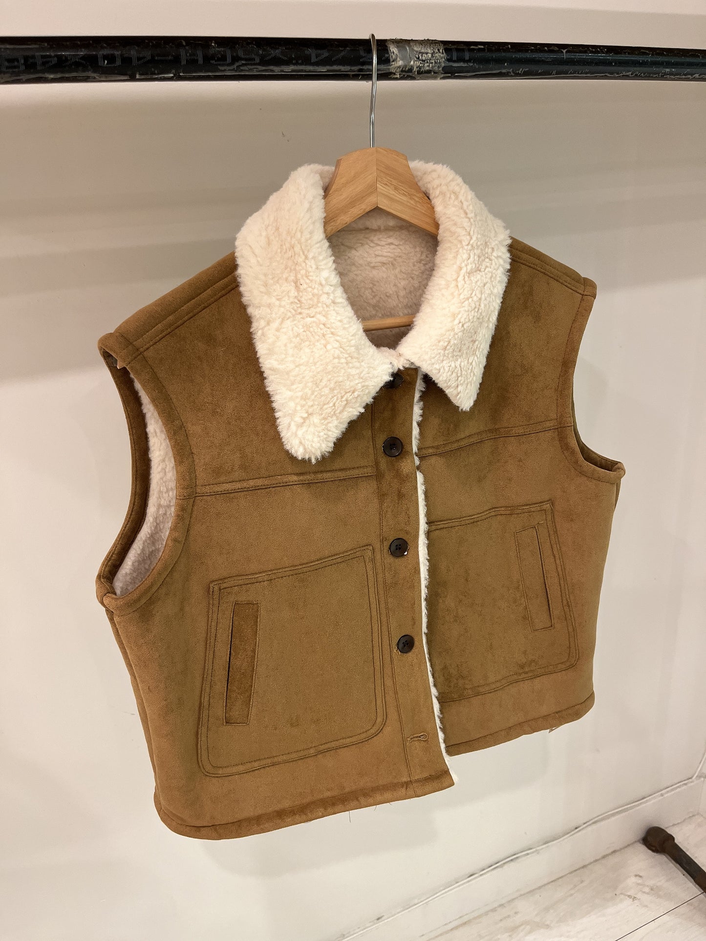 SANK Shearling vest
