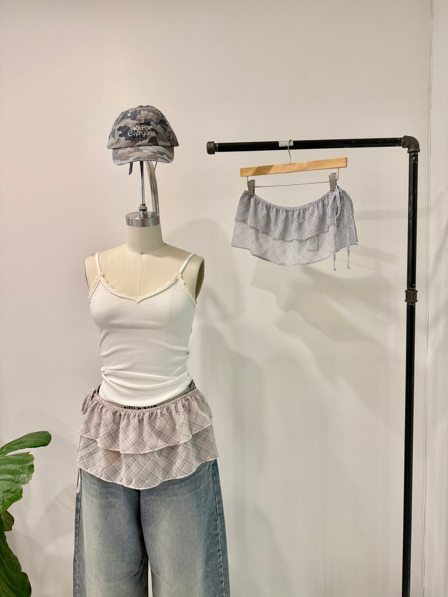 YOCO Overlay micro wrap skirt