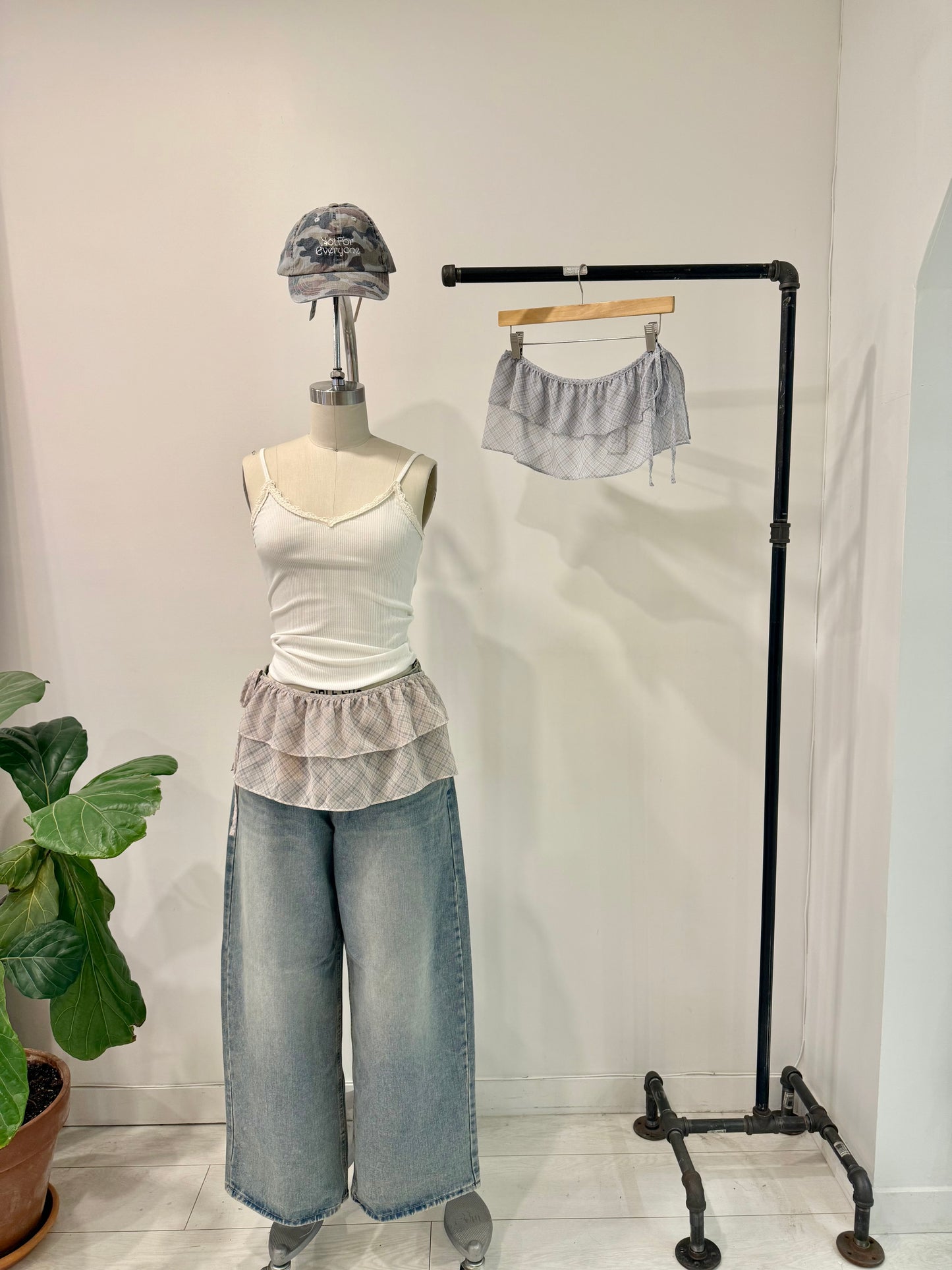 YOCO Overlay micro wrap skirt