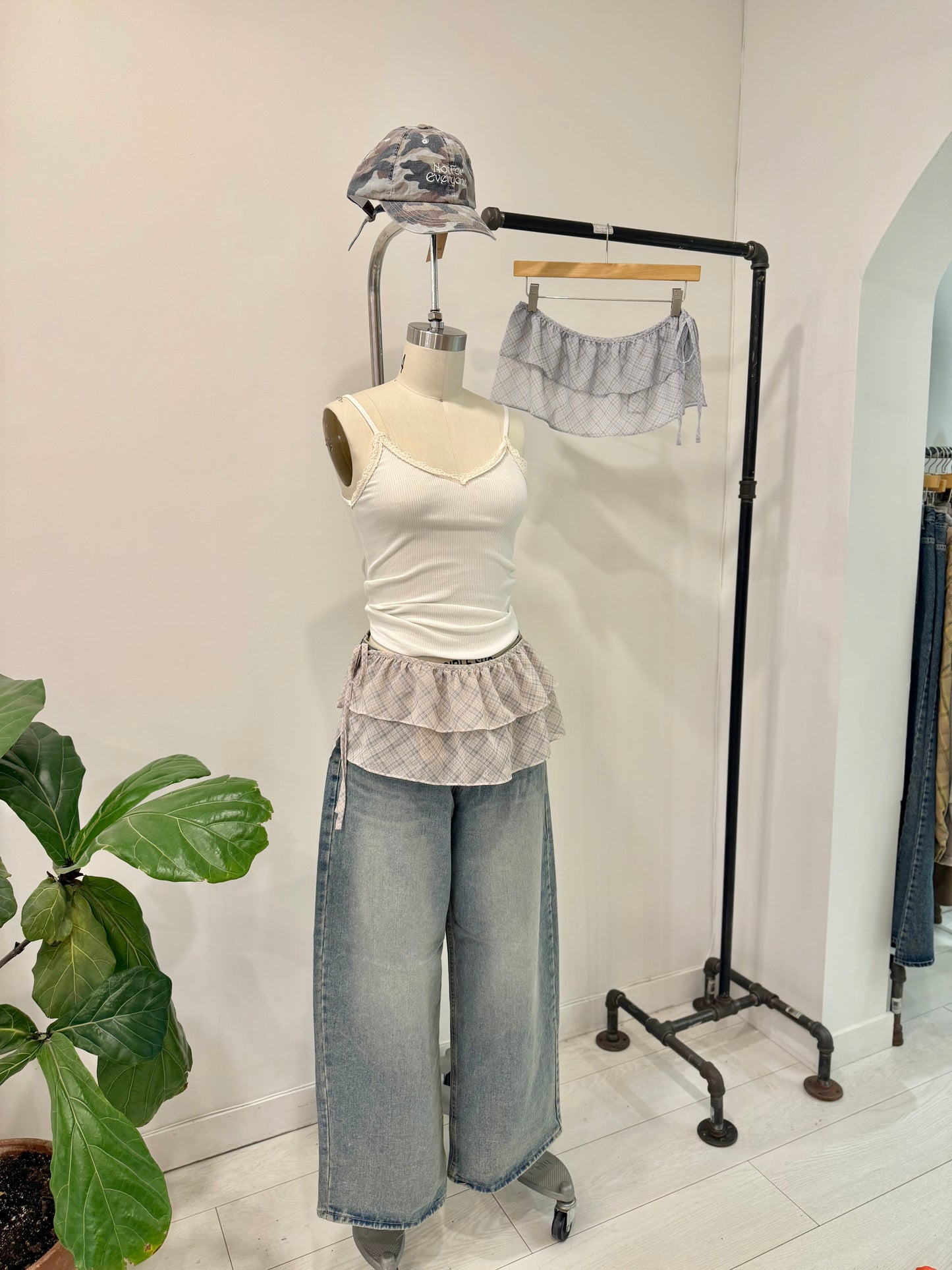 YOCO Overlay micro wrap skirt