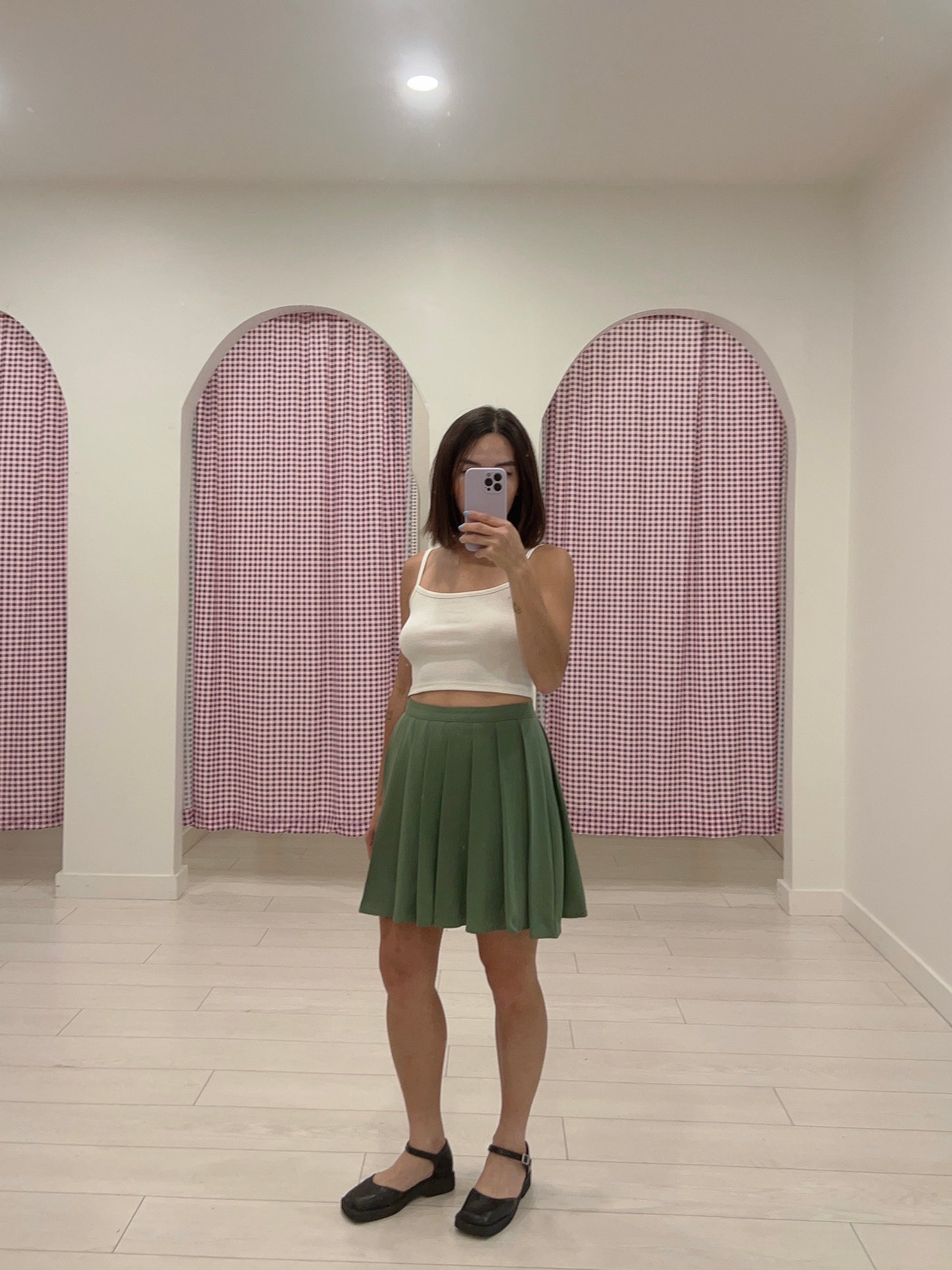 TERRA Pleated mini skirt set