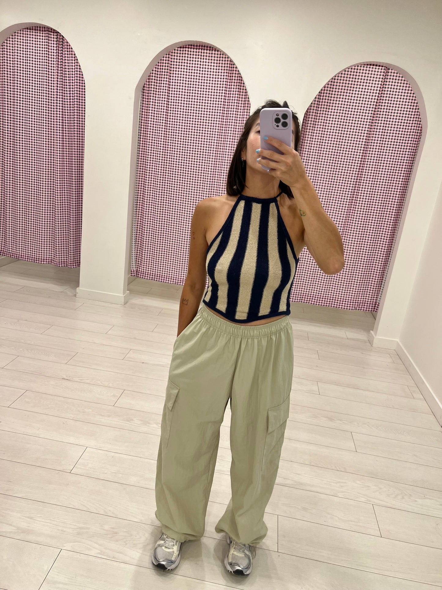 DRUM Stripe halter top
