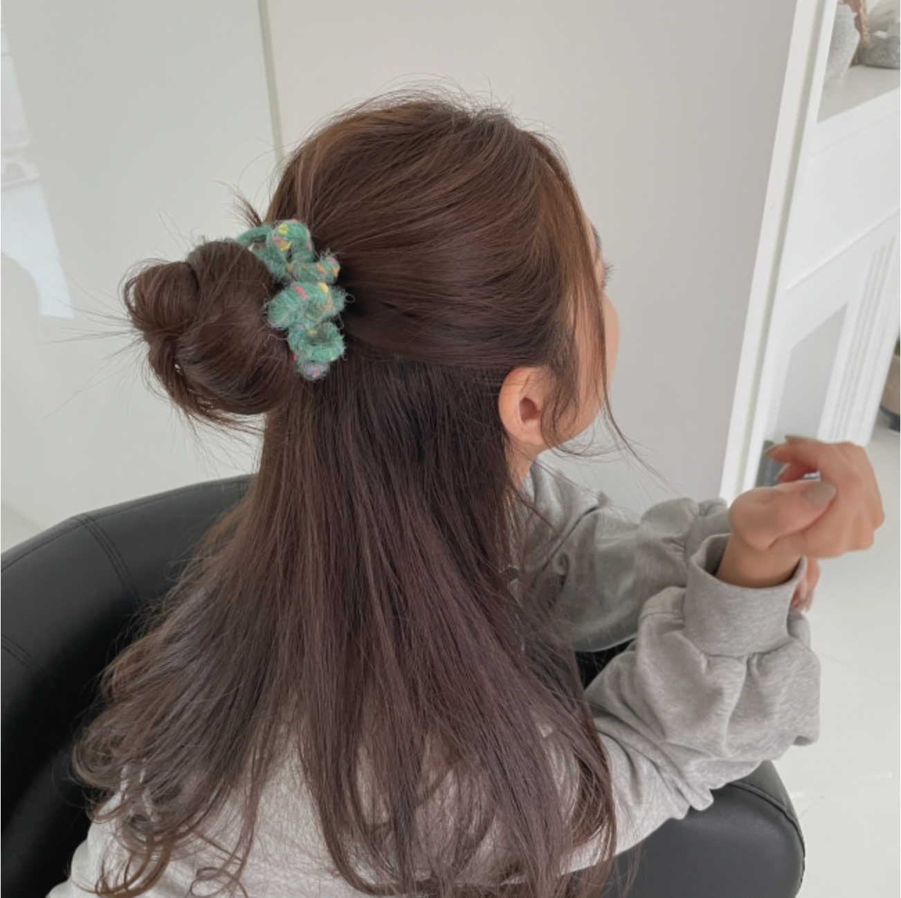 JADU Speckled spiral cord hair tie