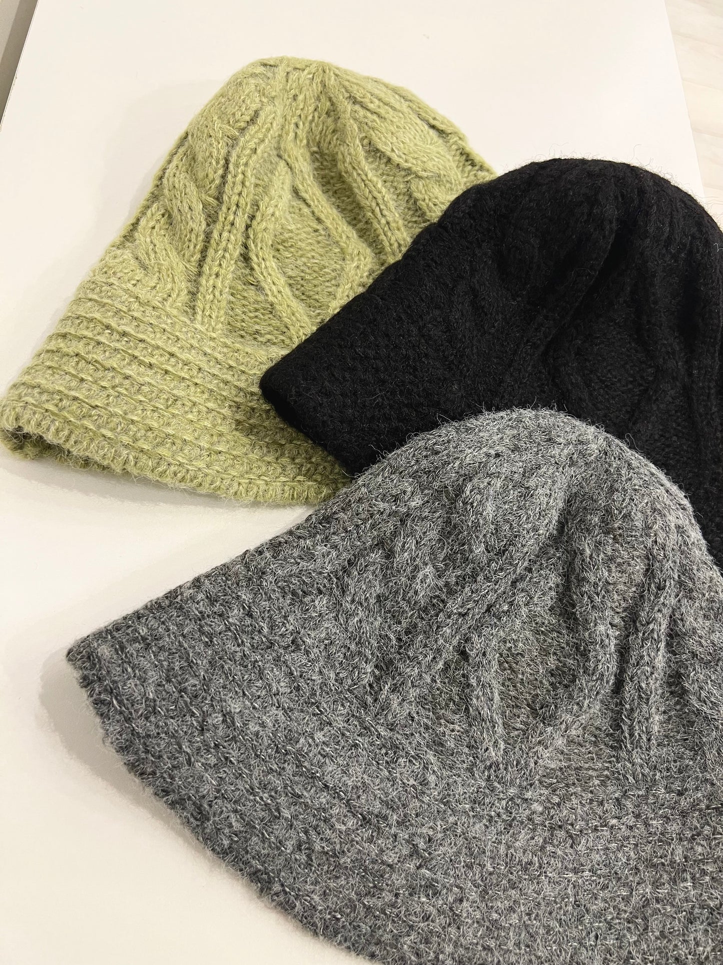 SCONE Cable-knit bucket hat