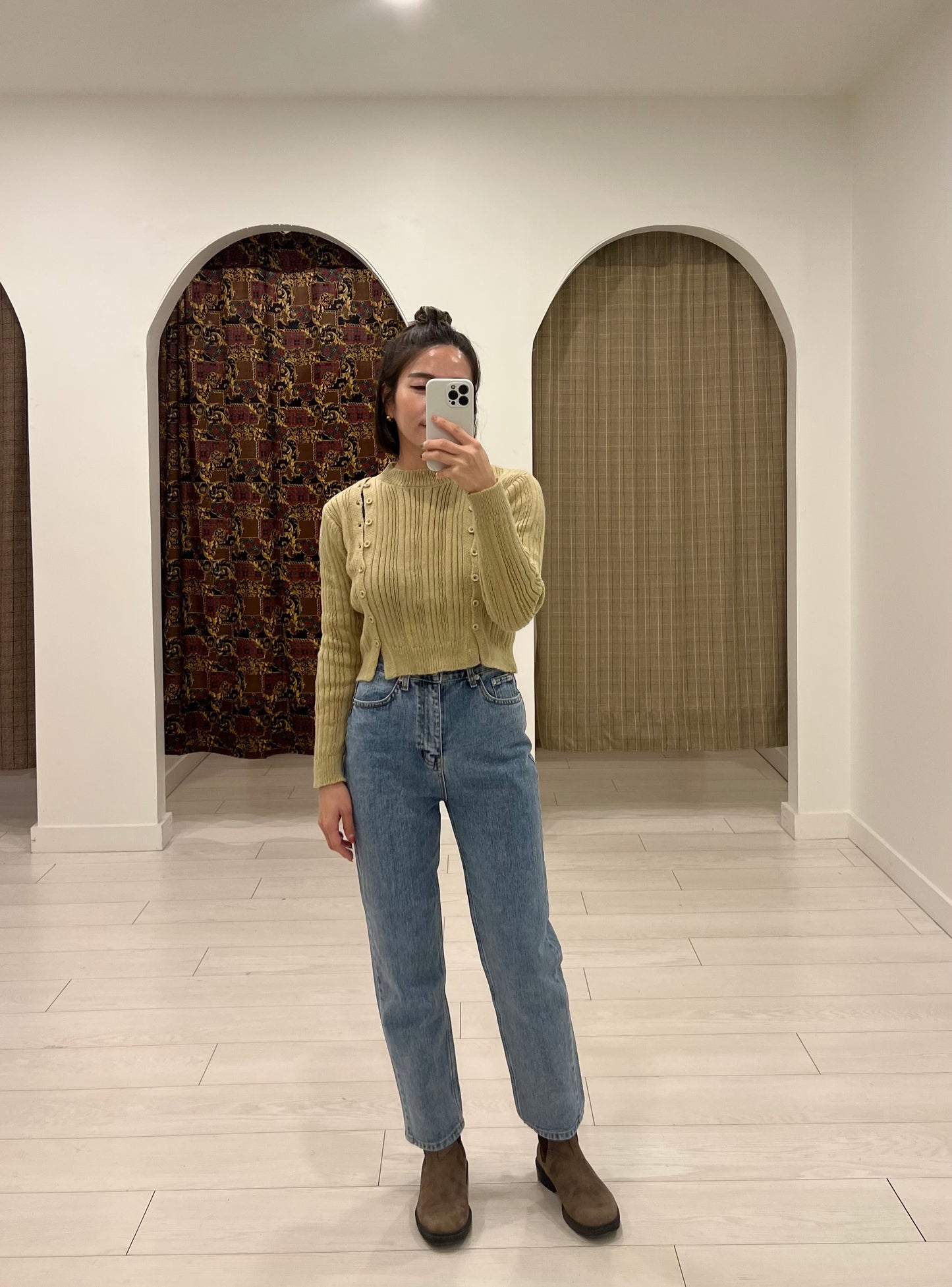 ALTI Open button knit top