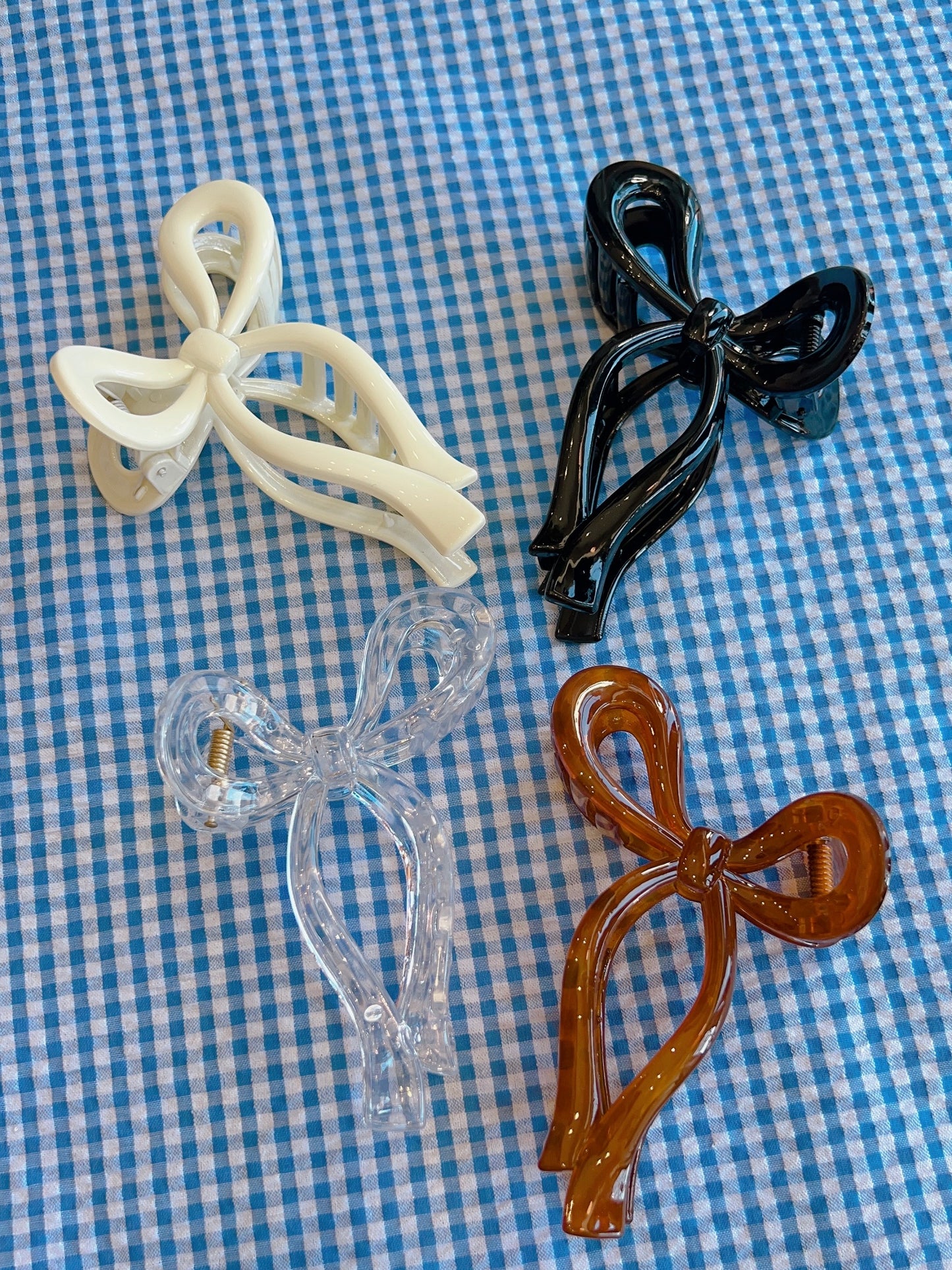 LORITA Acrylic bow hair claws